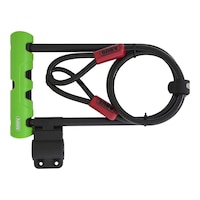 ABUS Ultra 410 U Lock with Cable, Bike, Key Front_Flat