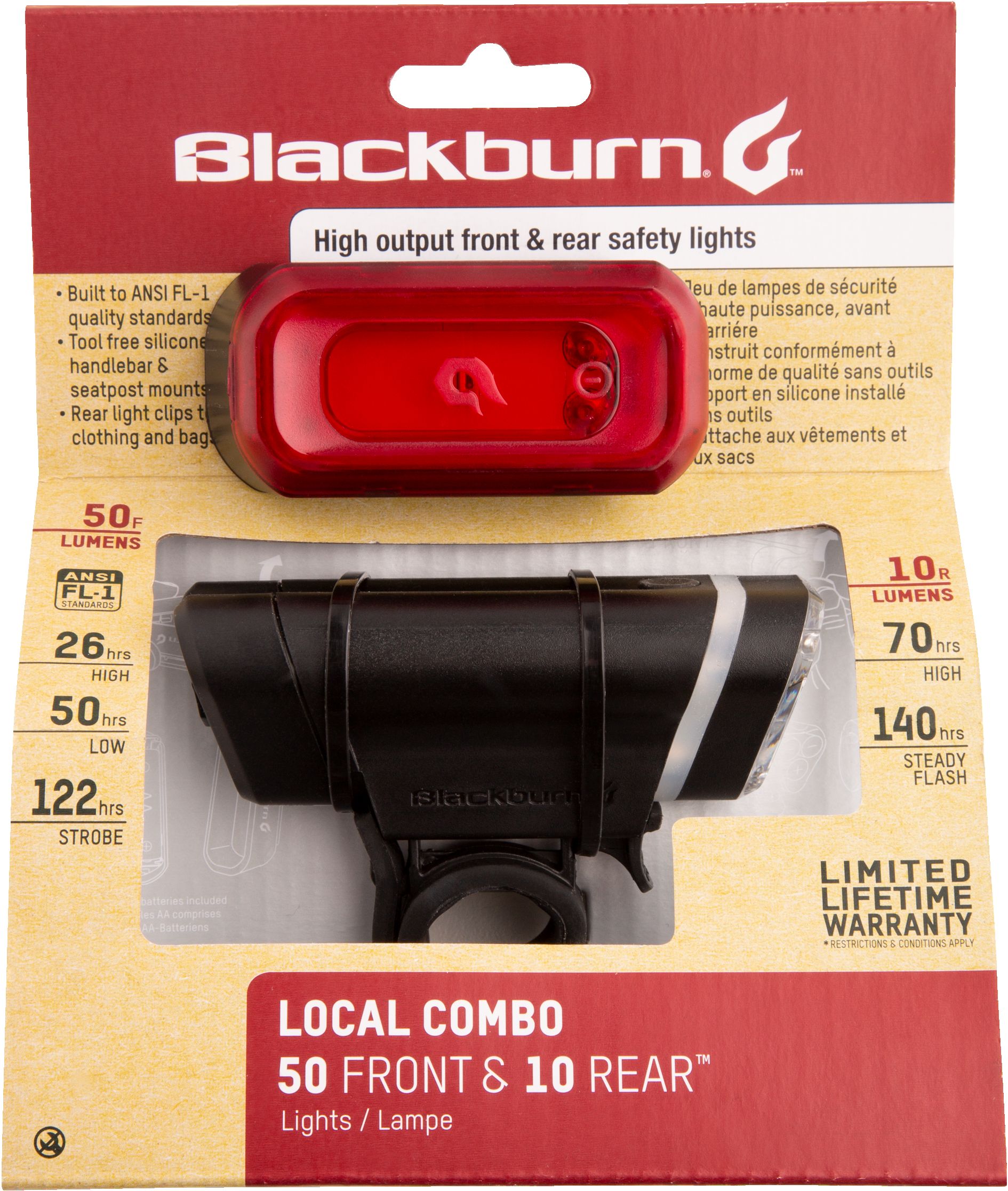 Blackburn Local 50 Front + Local 10 Rear Bike Light Set Front_Flat