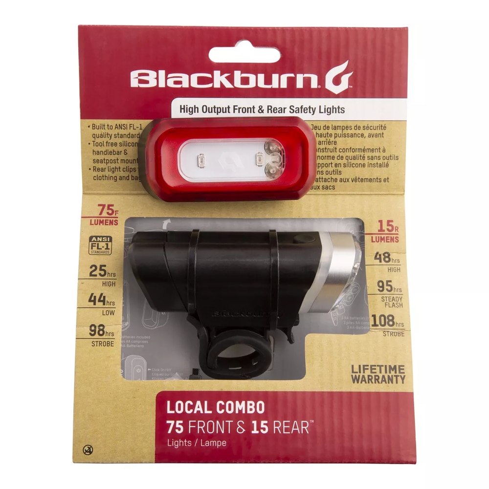 BLACKBURN Local 75/15 Bike Light Set with Universal Light Mount Front_Flat