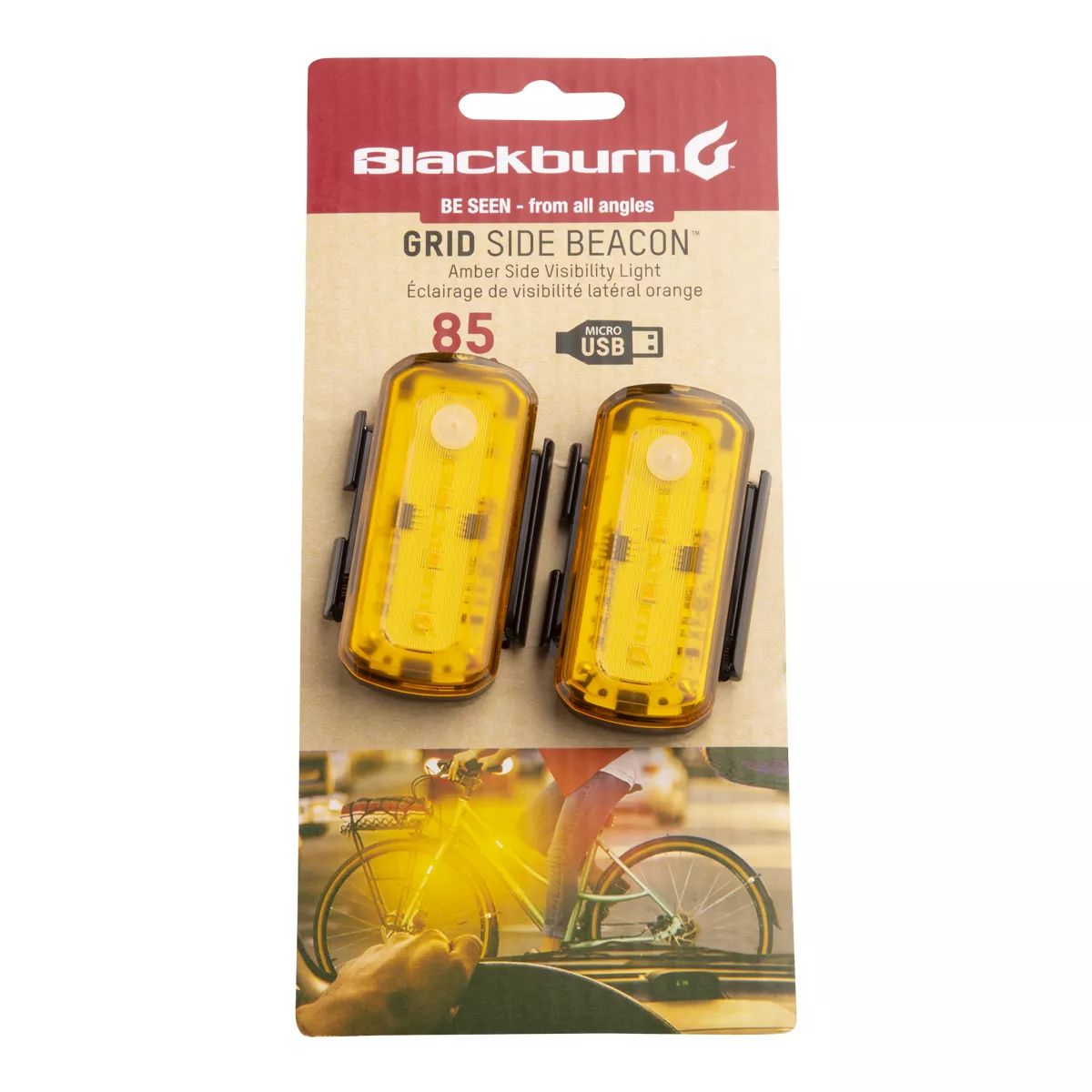 Blackburn Grid Size Beacon Bike Lights, 85 Lumens Front_Flat