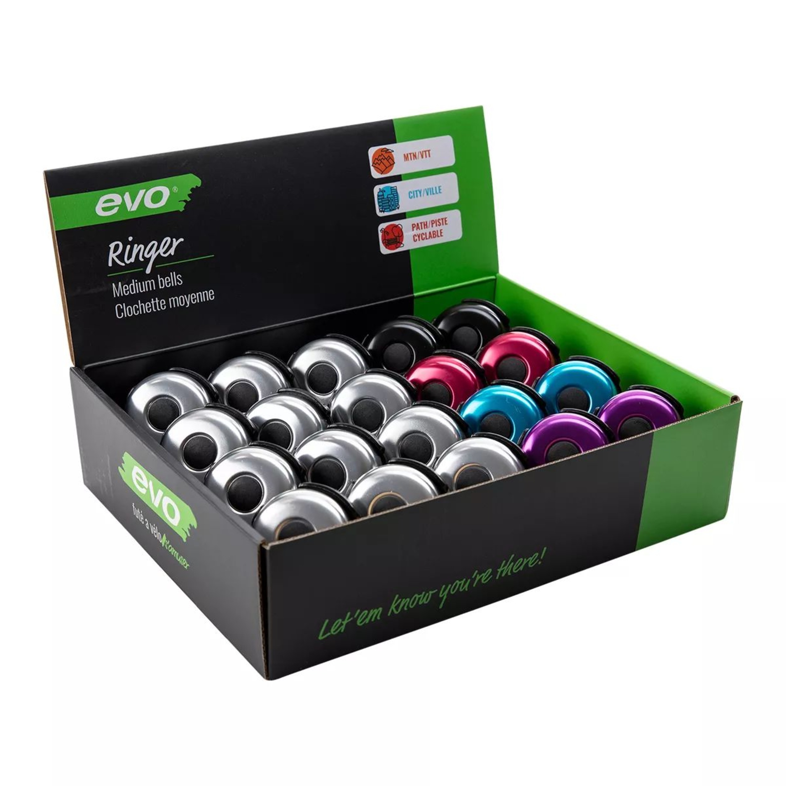 Evo Ringer Bike Bell Front_Angled_Right