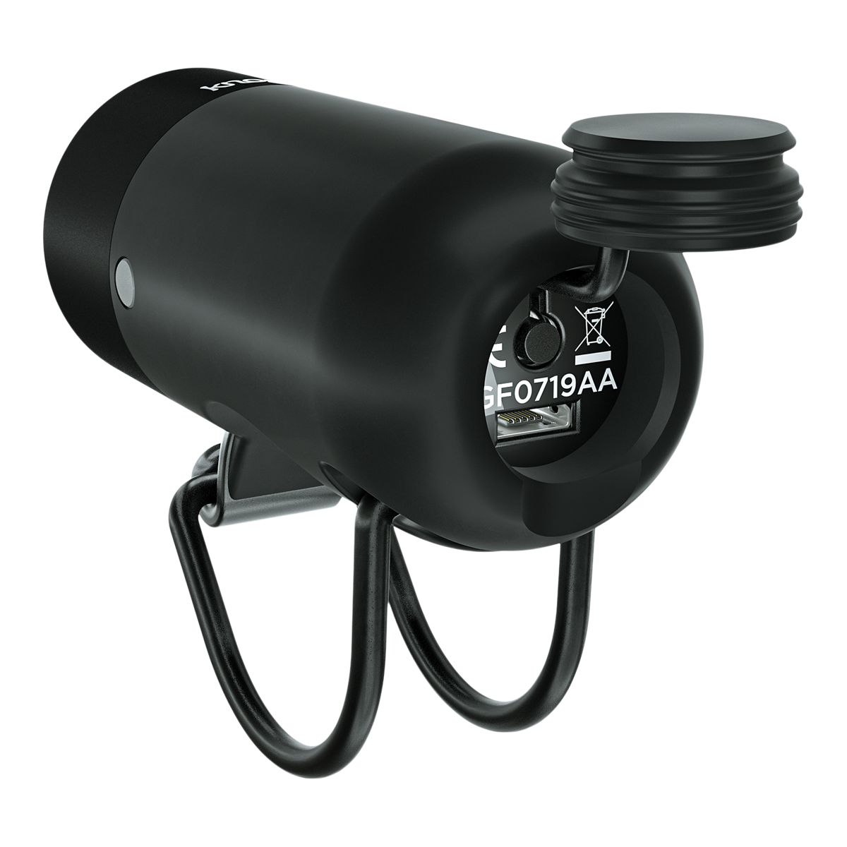 Knog Plug Front Bike Light - 250 Lumens Back_Angled_Left