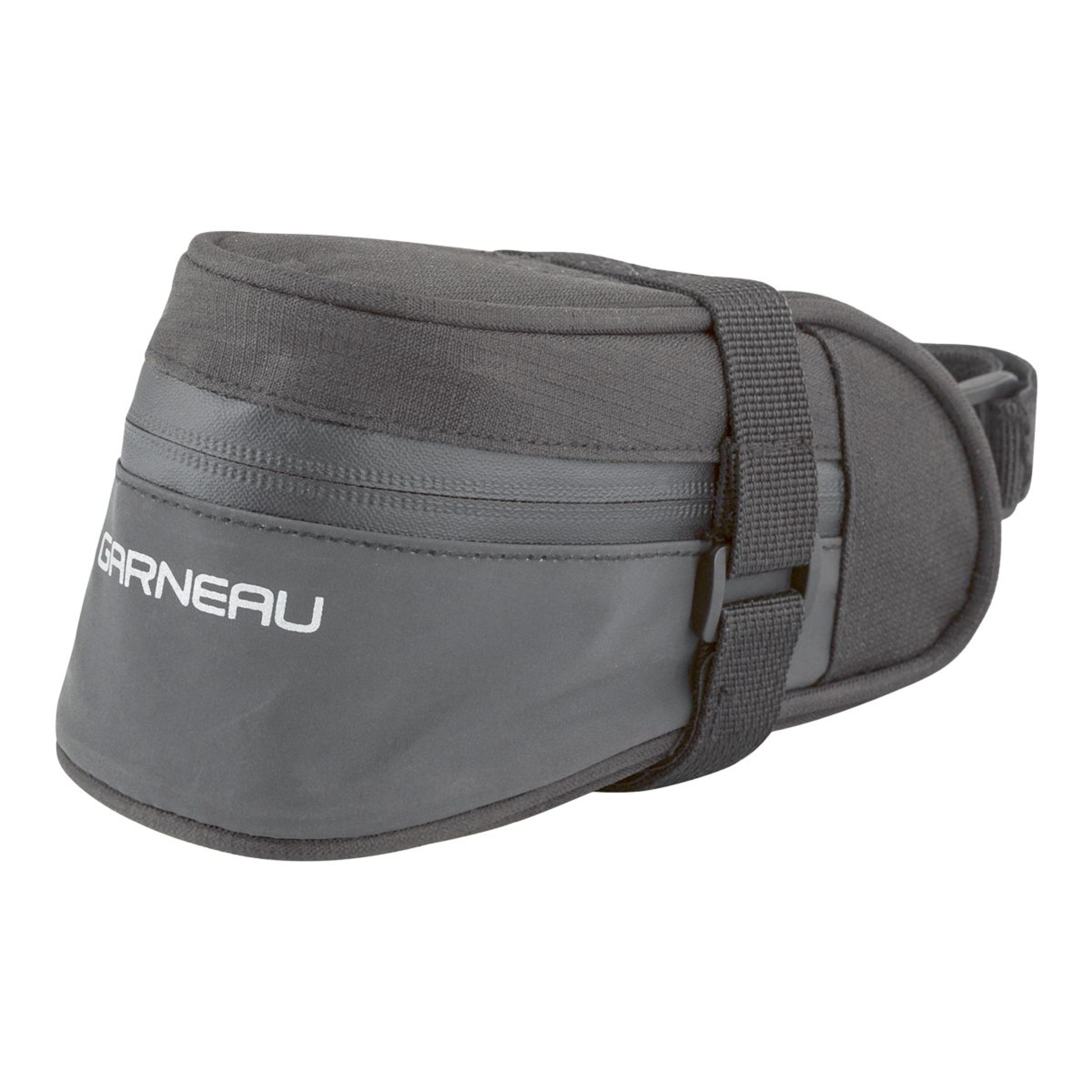 Louis Garneau Zone Spark 1.0 Seat Bike Bag Hook and Loop Straps, Hi-Visibility Fabric Front_Angled_Left