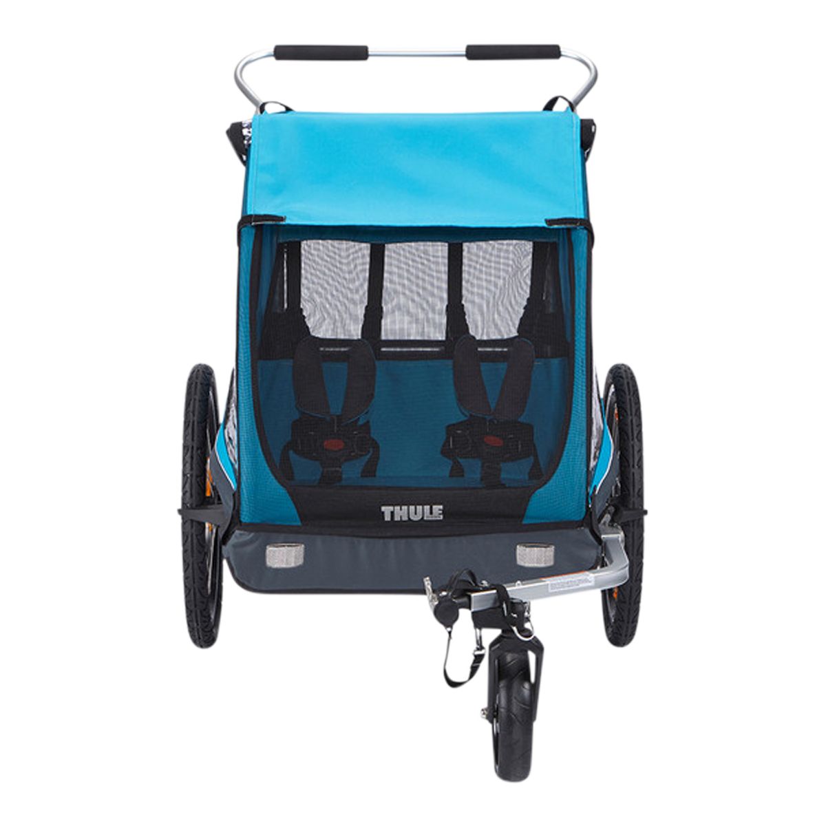 Thule Kids Coaster XT Bike Trailer/ Stroller, Double, Foldable Front_Flat