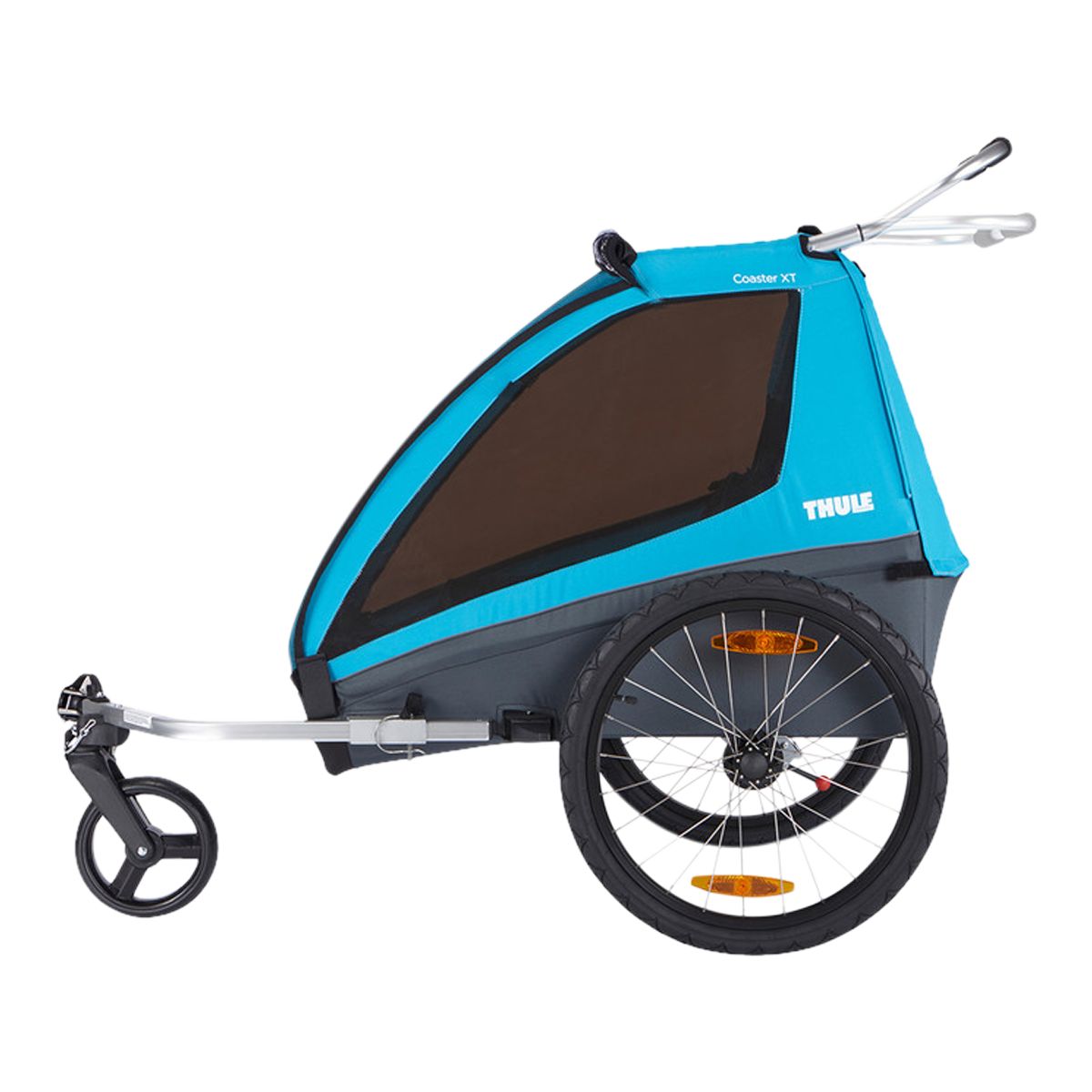 Thule Kids Coaster XT Bike Trailer/ Stroller, Double, Foldable Side_Left