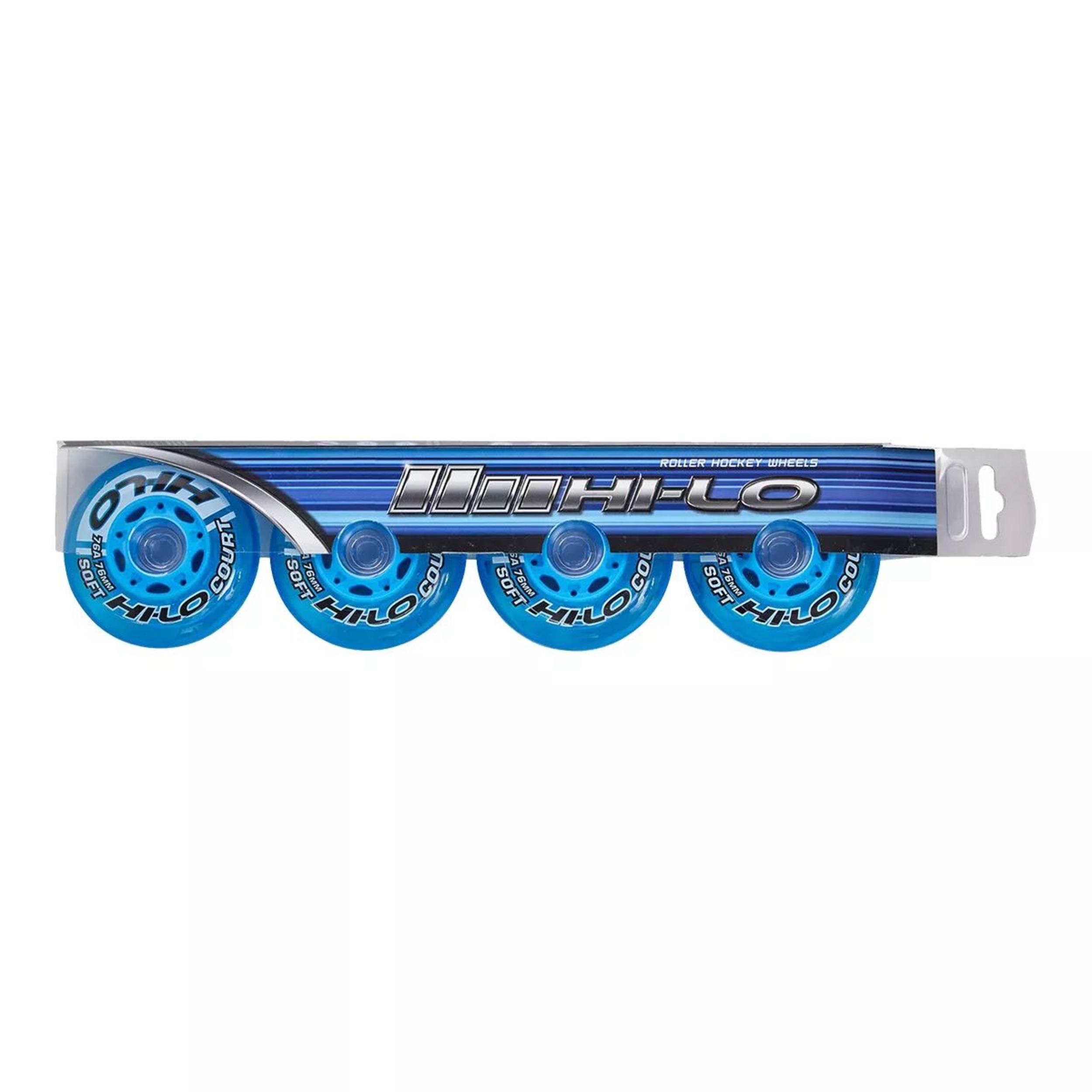 Bauer Hi-Lo Court 76mm/76A 4 Pack Roller Skating Wheels Front_Flat