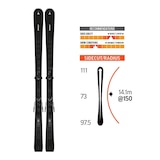 Atomic Cloud 9 Women's Skis 2020/21 & Atomic M 10 GW Bindings Overhead_Flat