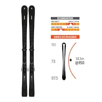 Atomic Cloud 9 Women's Skis 2020/21 & Atomic M 10 GW Bindings Overhead_Flat