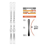 Atomic Cloud 11 Women's Skis 2020/21 & Atomic M 10 GW Bindings Overhead_Flat