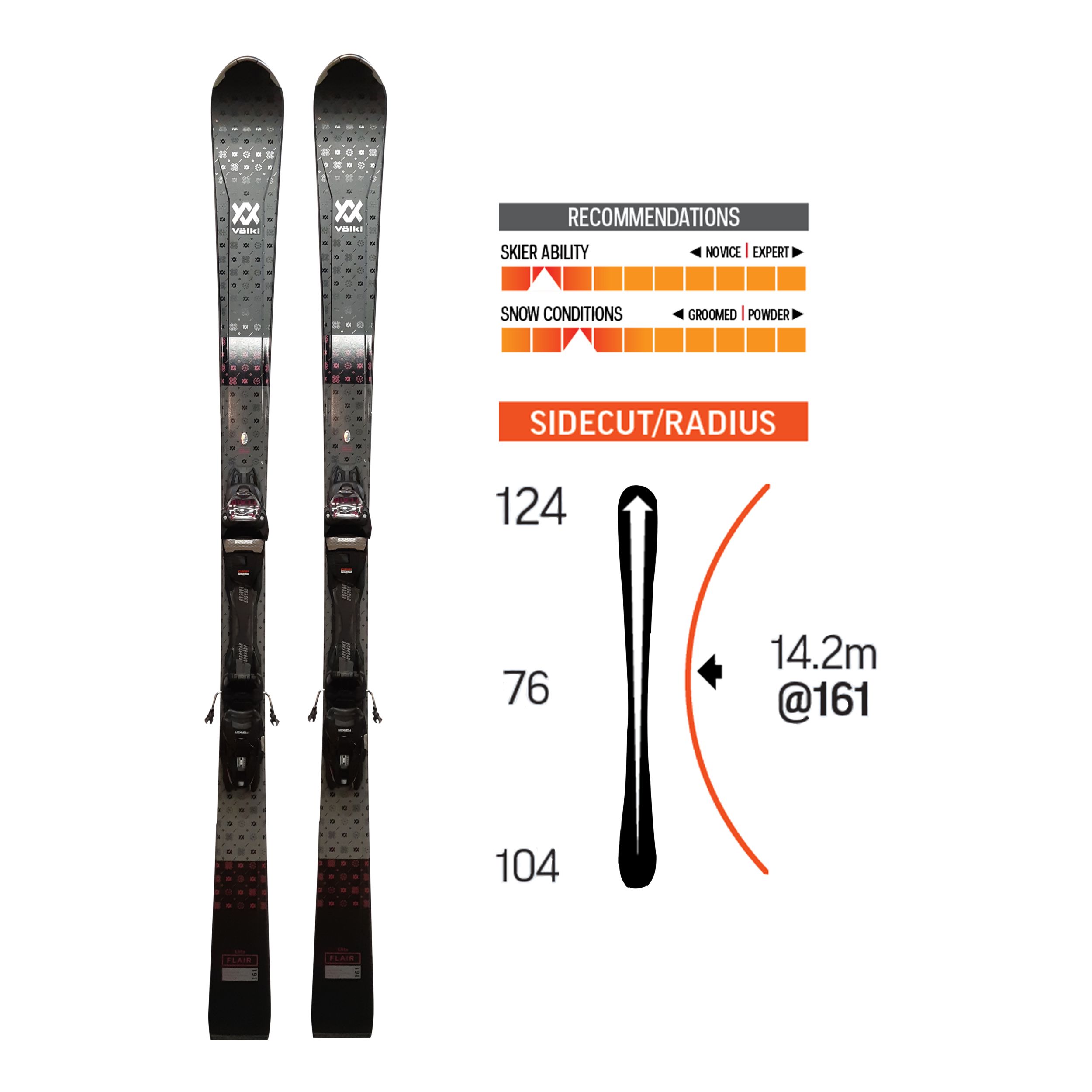 Völkl Flair Elite Women's Skis 2021/22 & vMotion 10.0 GW