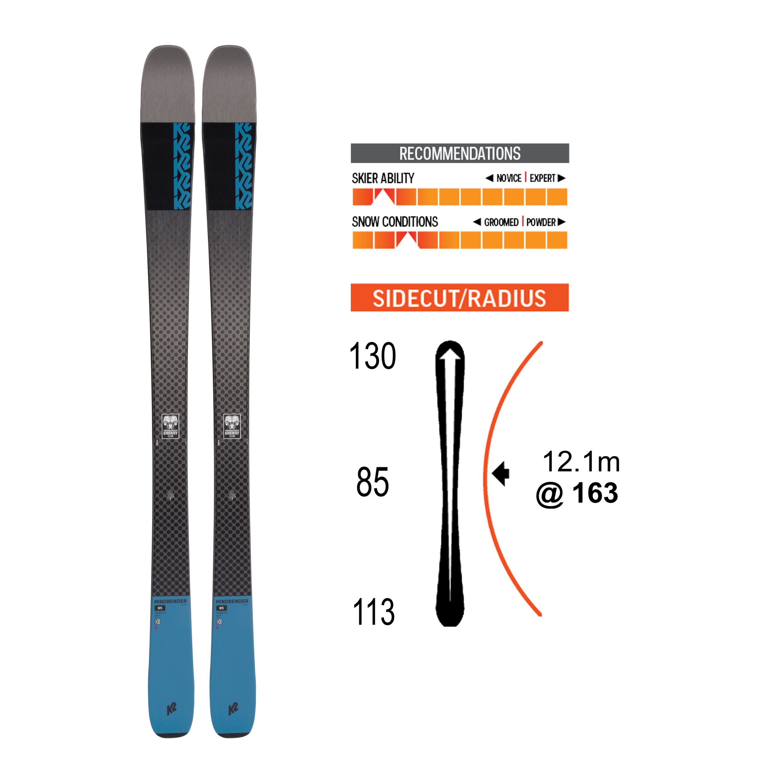 K2 Mindbender 85 Alliance Women's Skis 2021/22