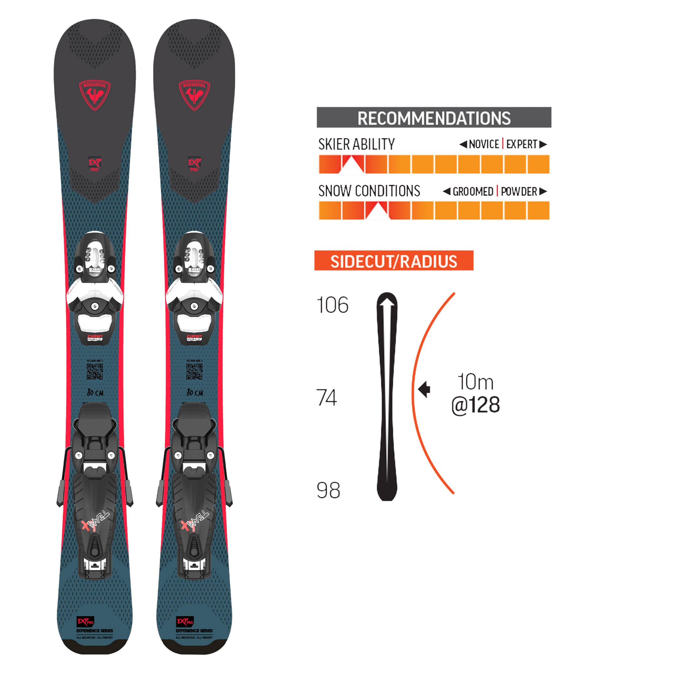 Rossignol Experience Pro Kid-X 4 Junior Skis 2021/22 & Look Xpress JR Bindings