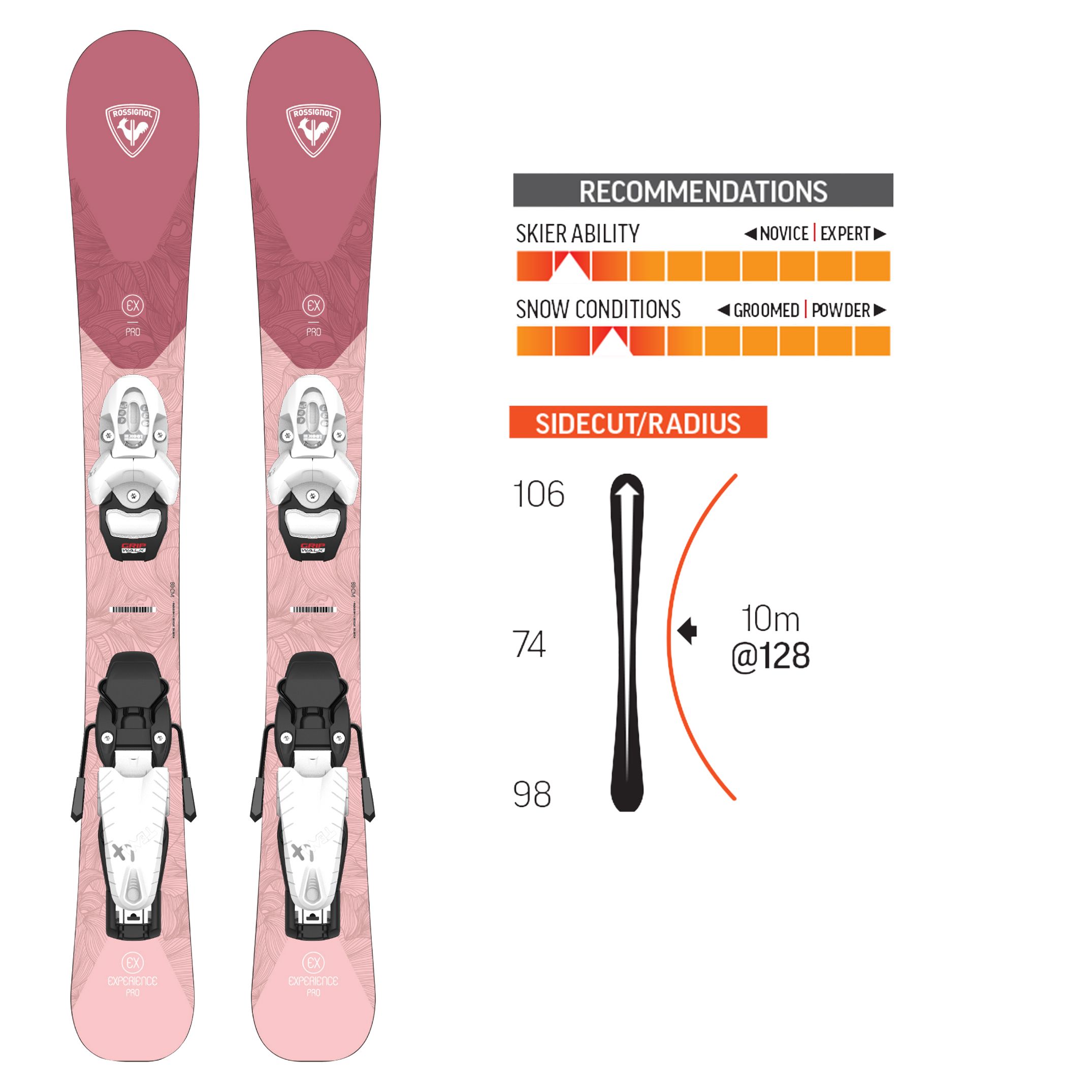 Rossignol Experience Pro Kid-X 4 Junior Skis 2021/22 & Look Xpress JR Bindings