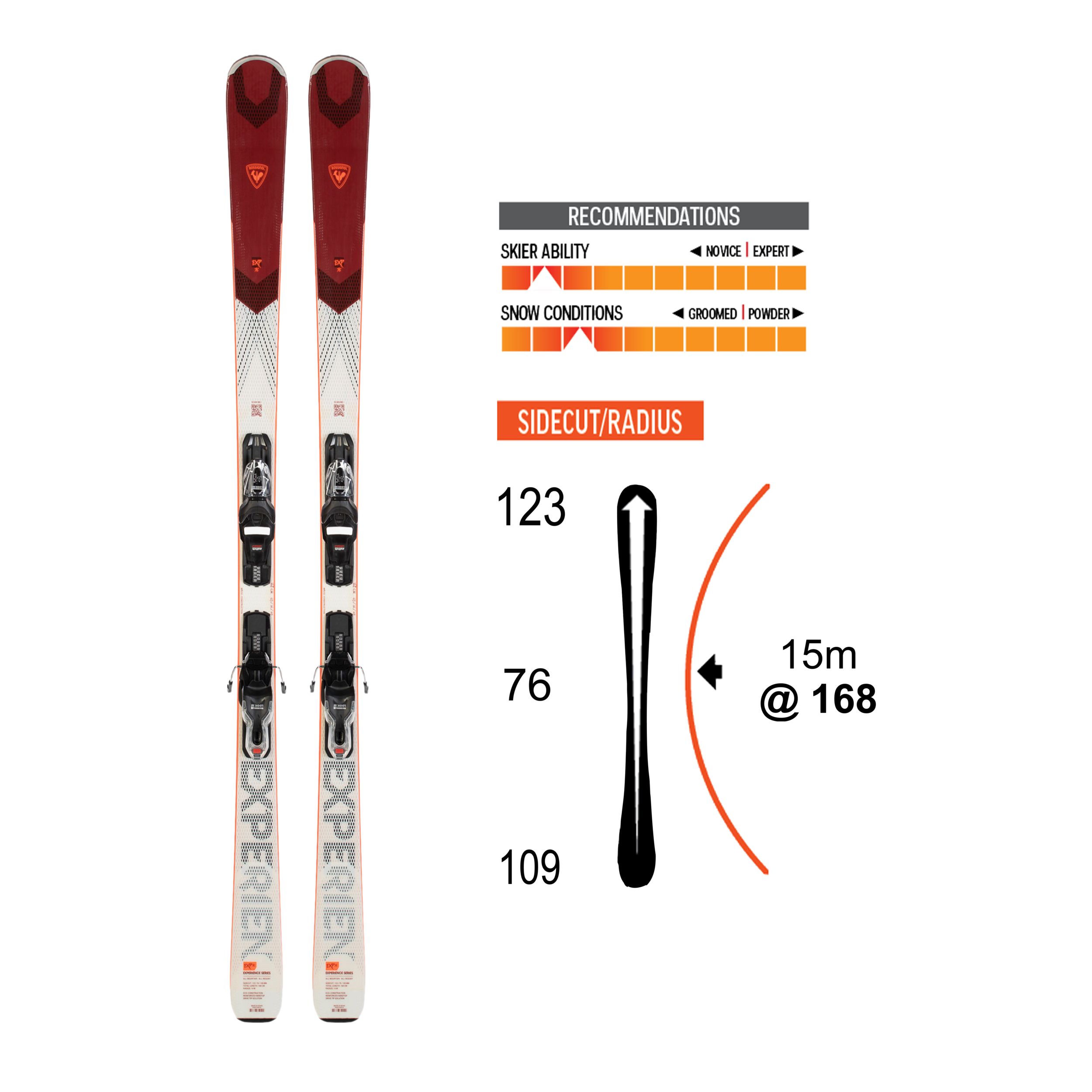 Rossignol Experience 76 Men’s Skis 2021/22 & Look Xpress 10 GW Bindings