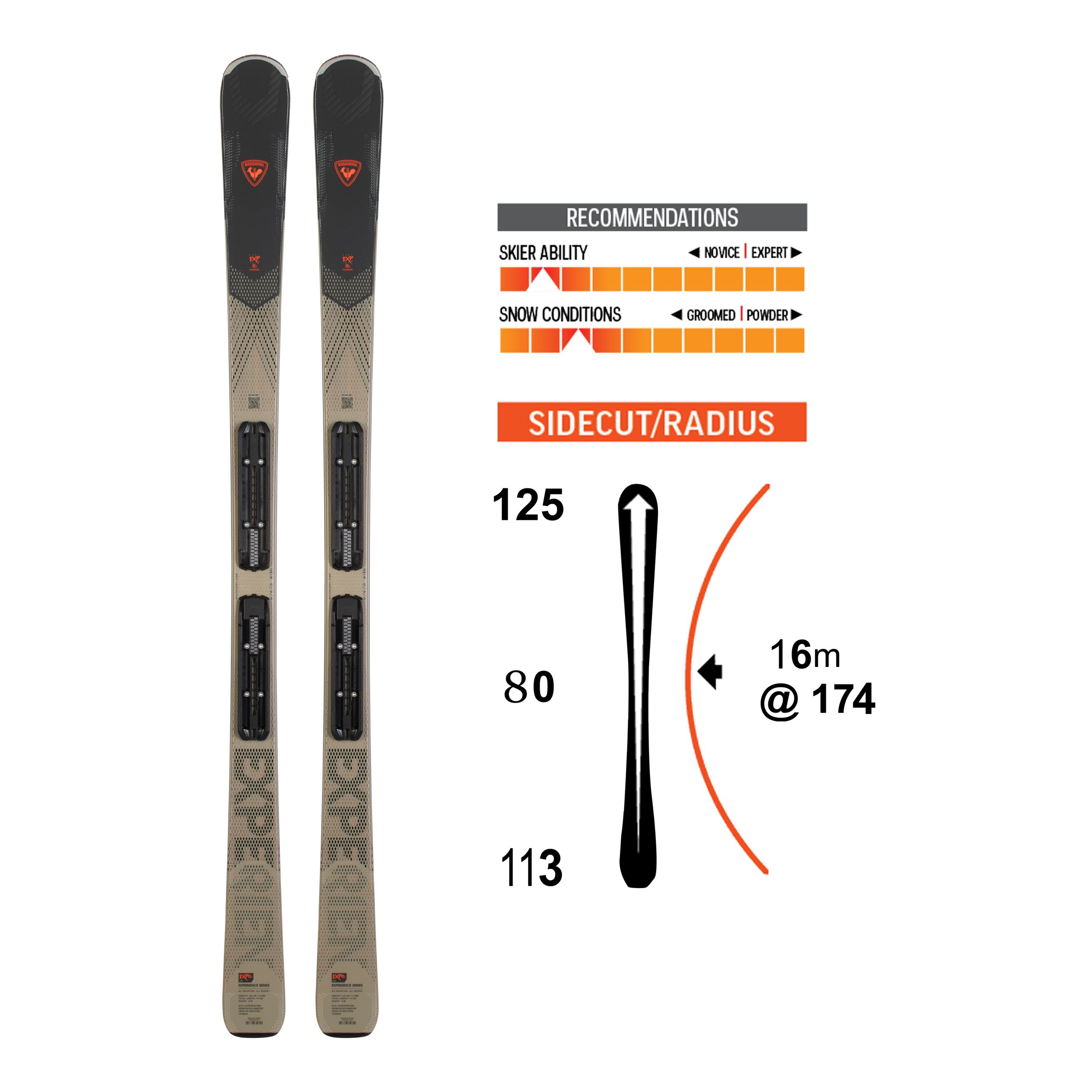 Rossignol Experience 80 Carbon Men’s Skis 2021/22 & Look Xpress 11 GW Bindings