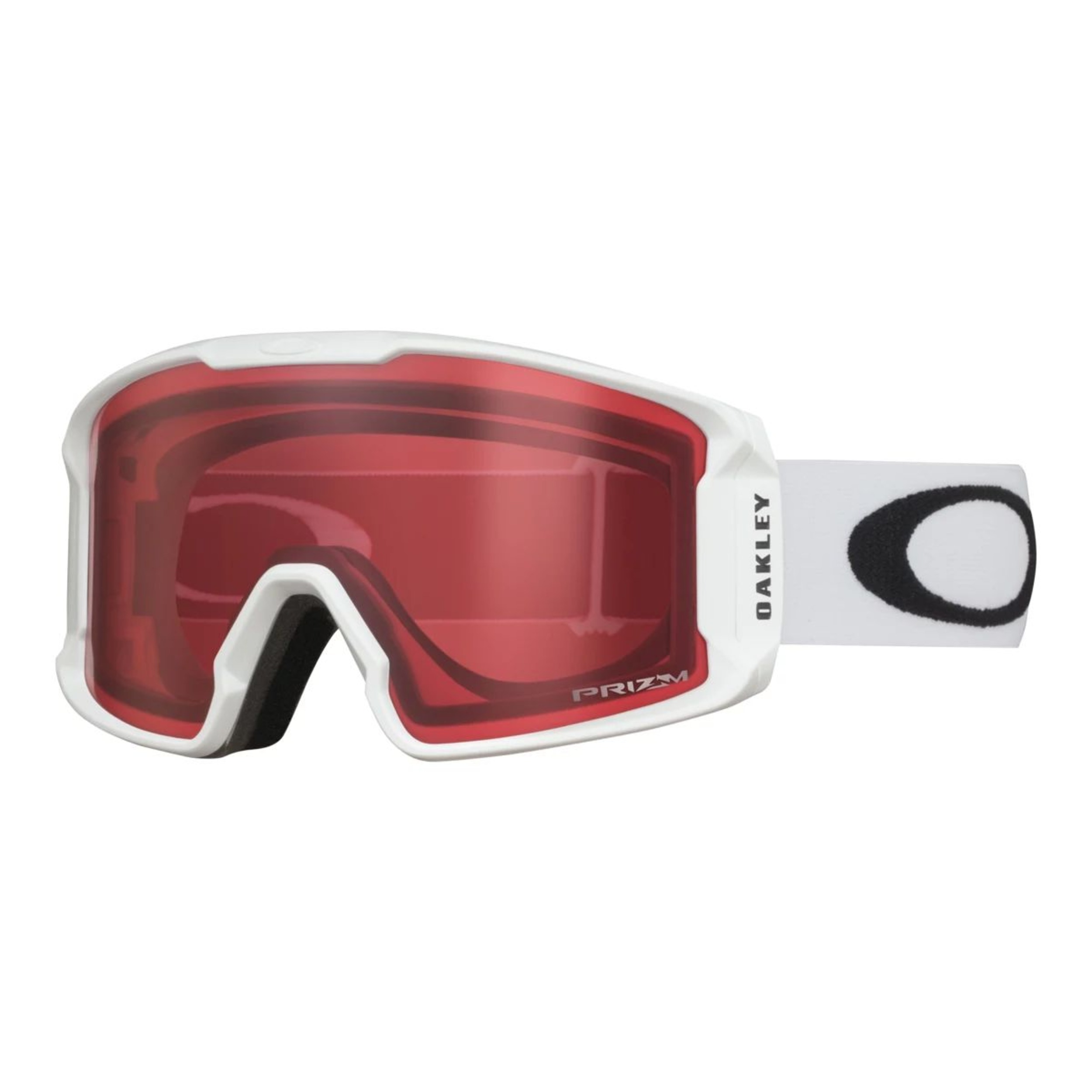 Oakley Line Miner XM Ski & Snowboard Goggles 2018/19 - Matte White with Prizm Rose Lens Front_Three_Fourths_Angled_Left