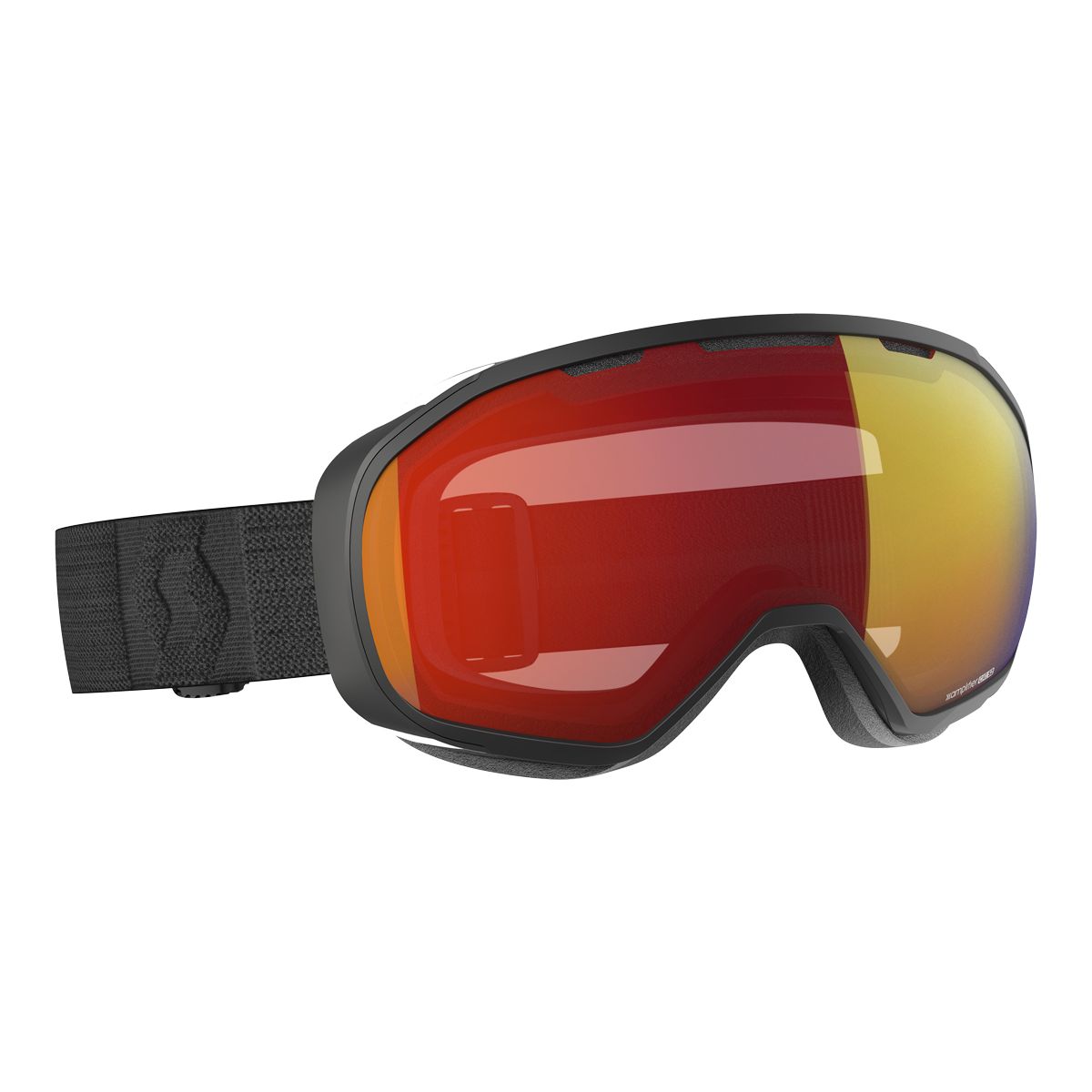 Scott Fix Ski & Snowboard Goggles 2018/19 - Black with Red Chrome Lens