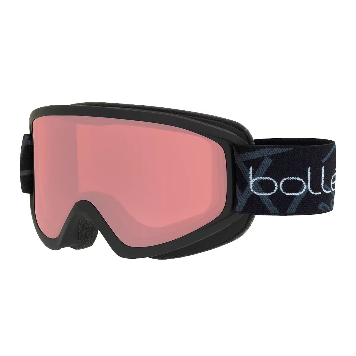 Bolle Freeze Ski & Snowboard Goggles 2018/19 - Matte Black with Vermillon Lens Front_Three_Fourths_Angled_Left