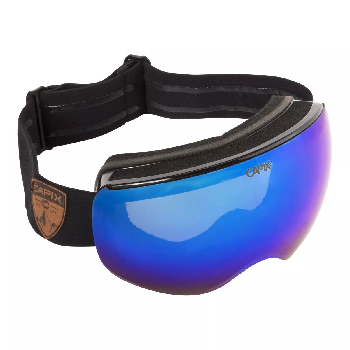 Capix Venture Ski & Snowboard Goggles 2019/20 - Black with Polarized Photochromic Lens + Bonus Lens Front_Three_Fourths_Angled_Right