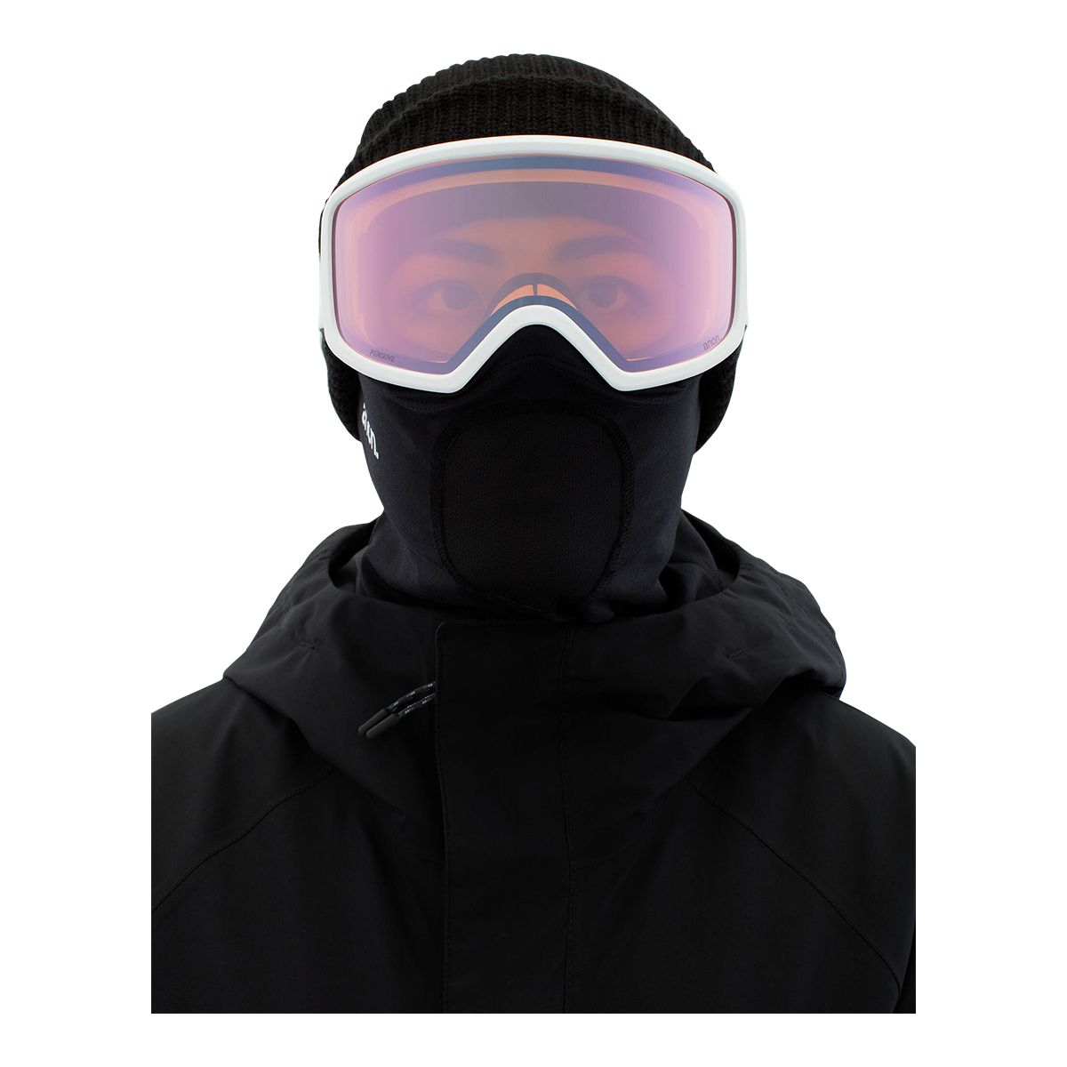 Anon Deringer MFI Women's Ski & Snowboard Goggles 2021/22 White with Lens: Perceive Cloudy Pink Lens + Bonus Lens Front_Flat