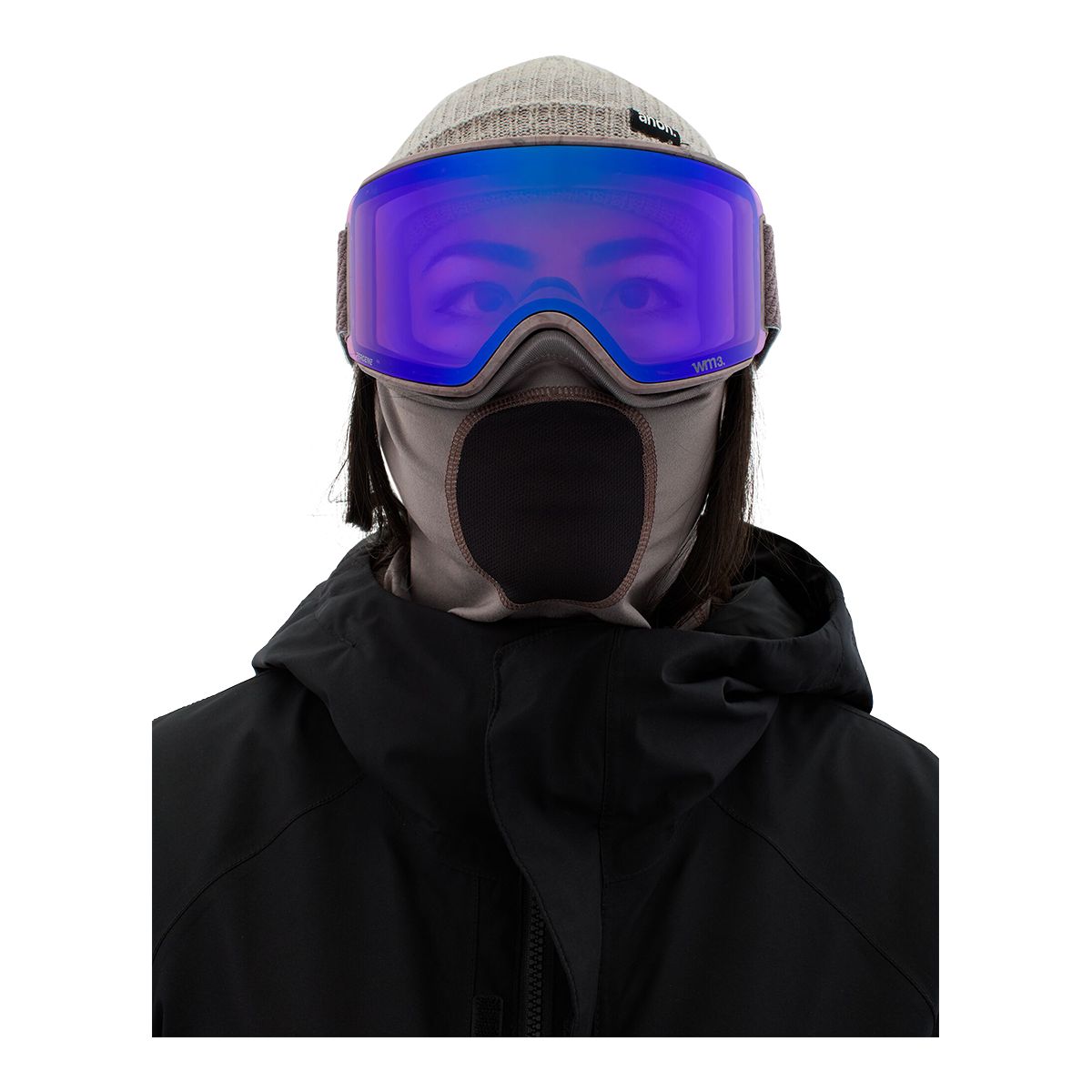 Anon WM3 MFI Women's Ski & Snowboard Goggles 2021/22 Purple with Perceive Variable Violet Lens + Bonus Lens Front_Flat