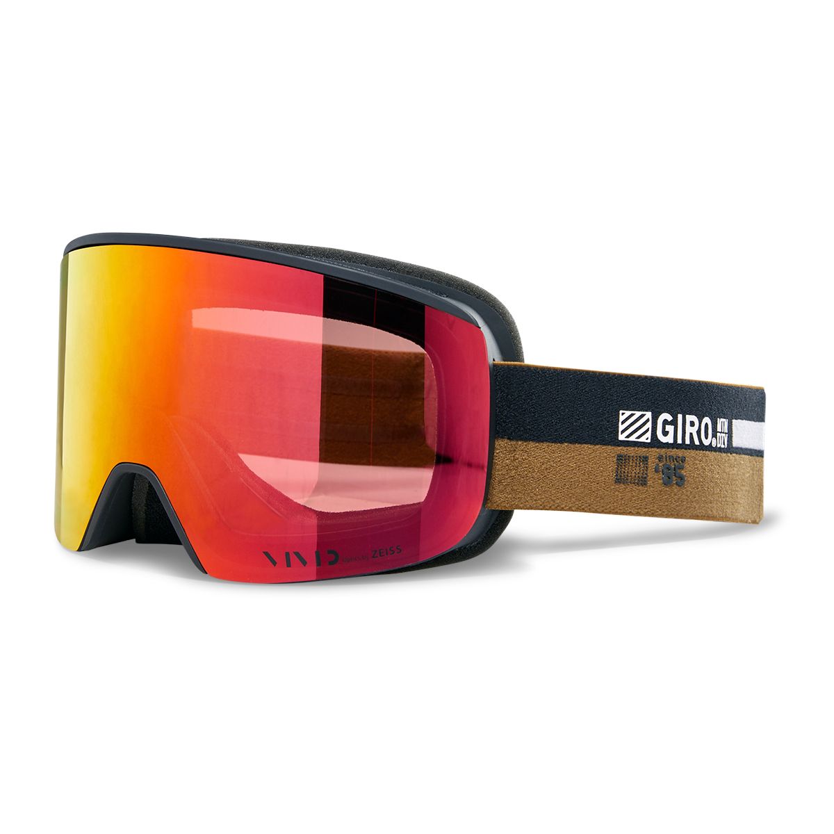 Giro Axis Ski & Snowboard Goggles 2021/22 Black with Vivid Ember