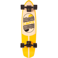 Capix Delta Cruiser Skateboard - Yellow Bottom_Flat