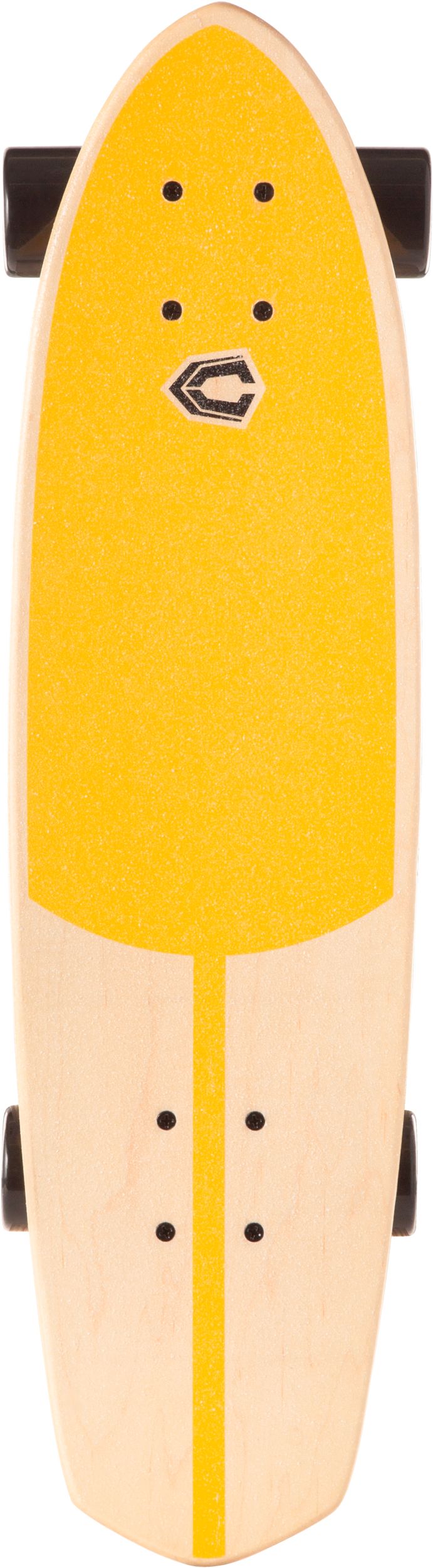 Capix Delta Cruiser Skateboard - Yellow Overhead_Flat