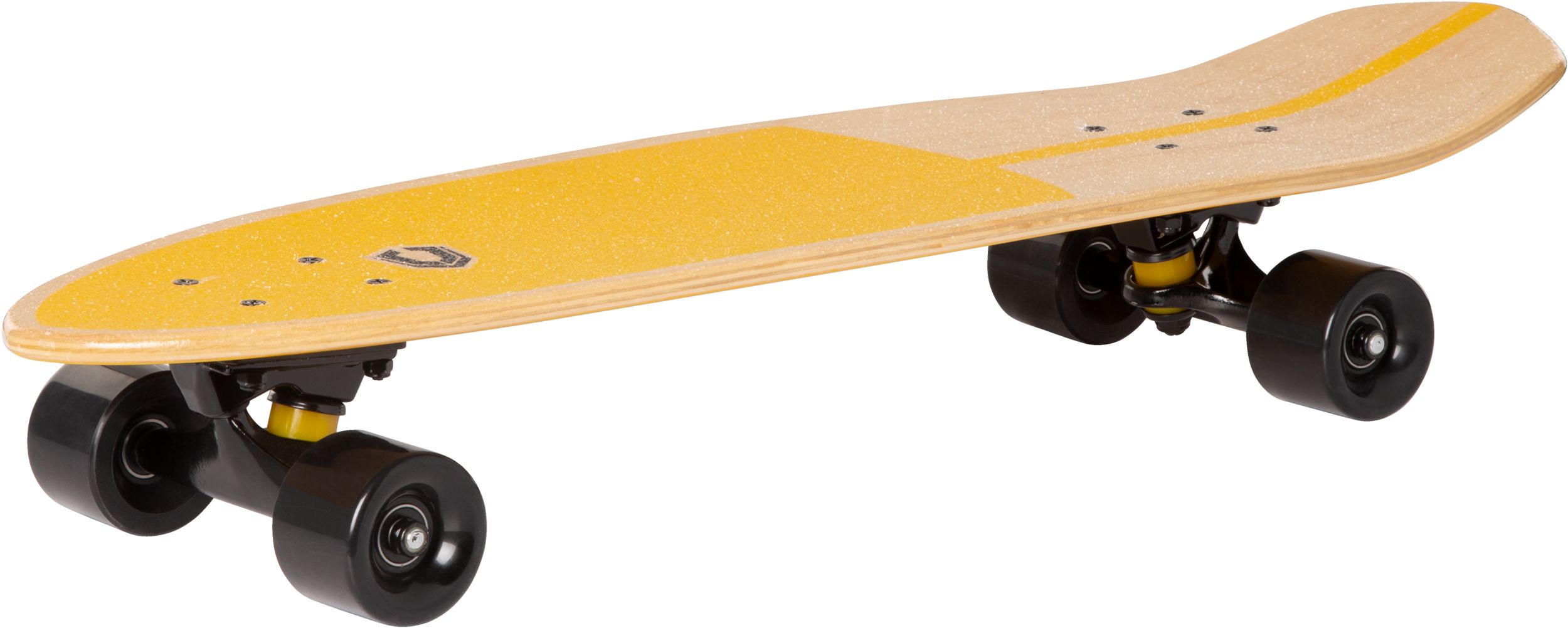 Capix Delta Cruiser Skateboard - Yellow Front_Three_Fourths_Angled_Left