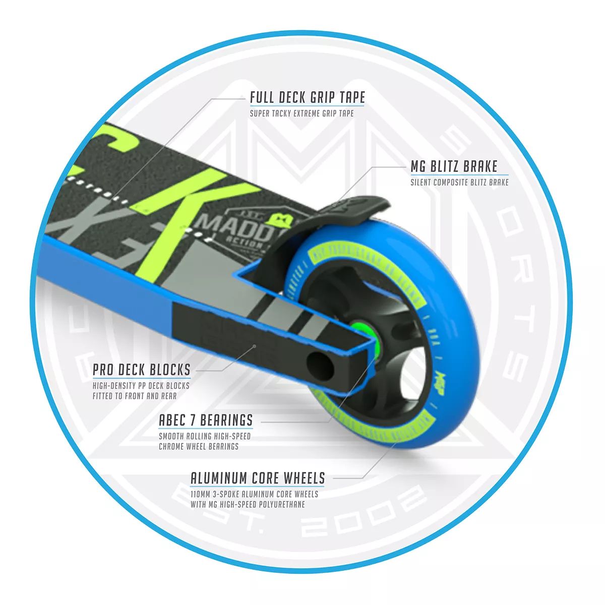 Madd Gear Pro Kick Extreme Lightweight Stunt Scooter CloseUp