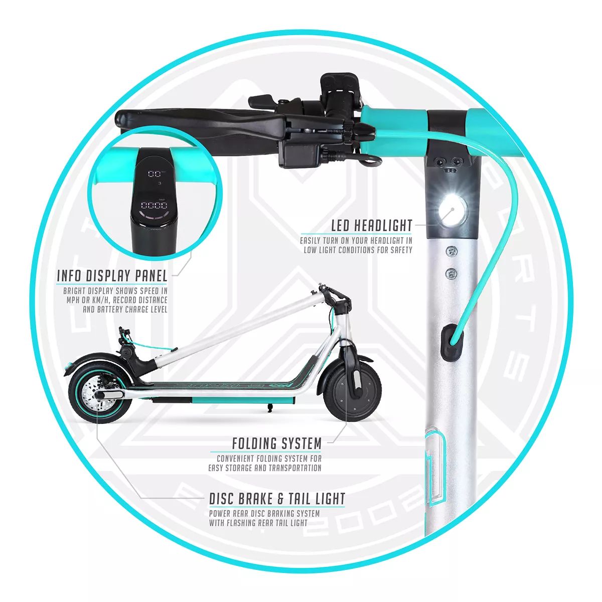 Madd Gear E-kruz Long Range Electric Scooter Composite_or_Mixed
