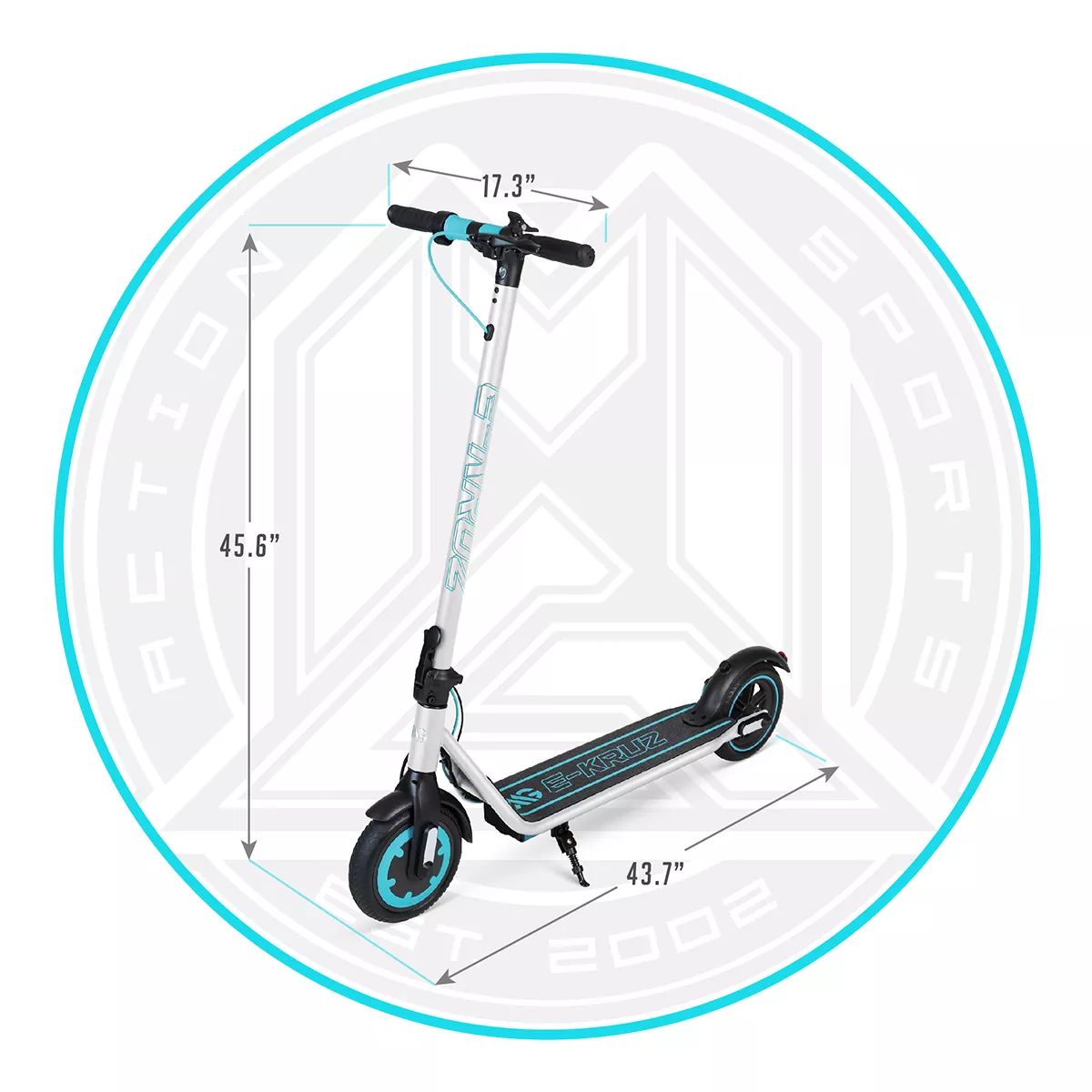 Madd Gear E-kruz Long Range Electric Scooter Front_Angled_Left