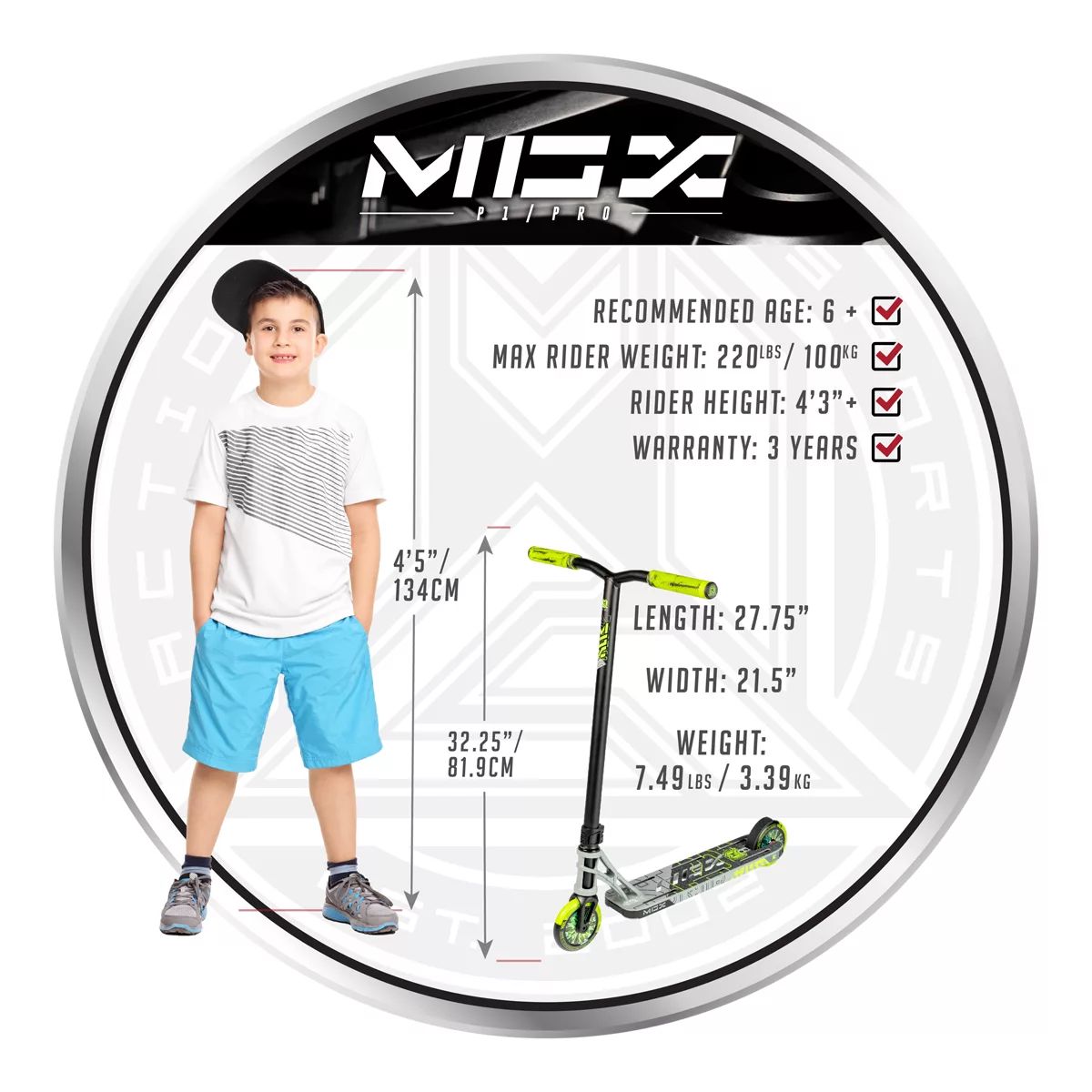 Madd Gear Mgx Freestyle Pro Scooter Front_Angled_Left