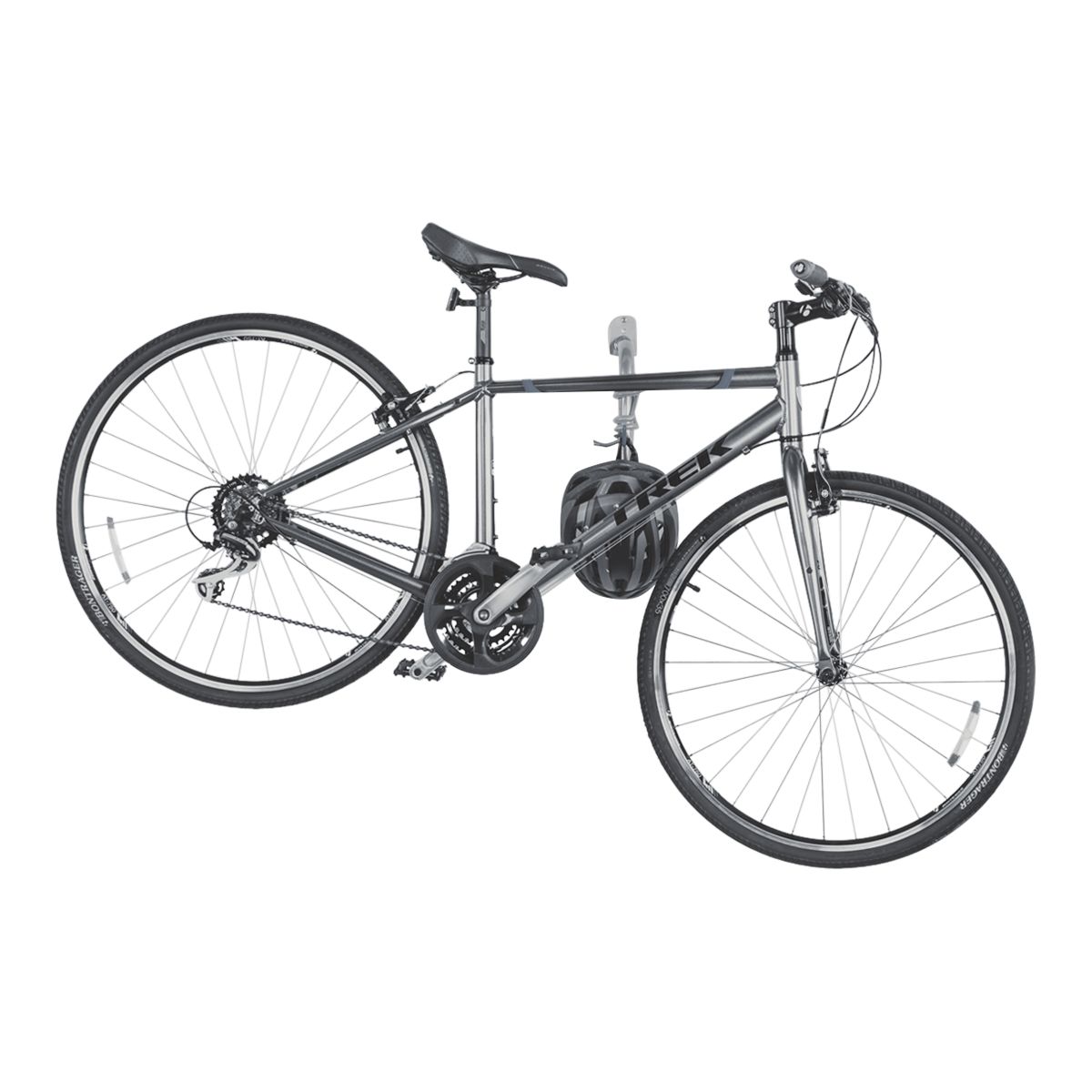 Delta Single Bike Pole Rack Wall Mount Front_Flat