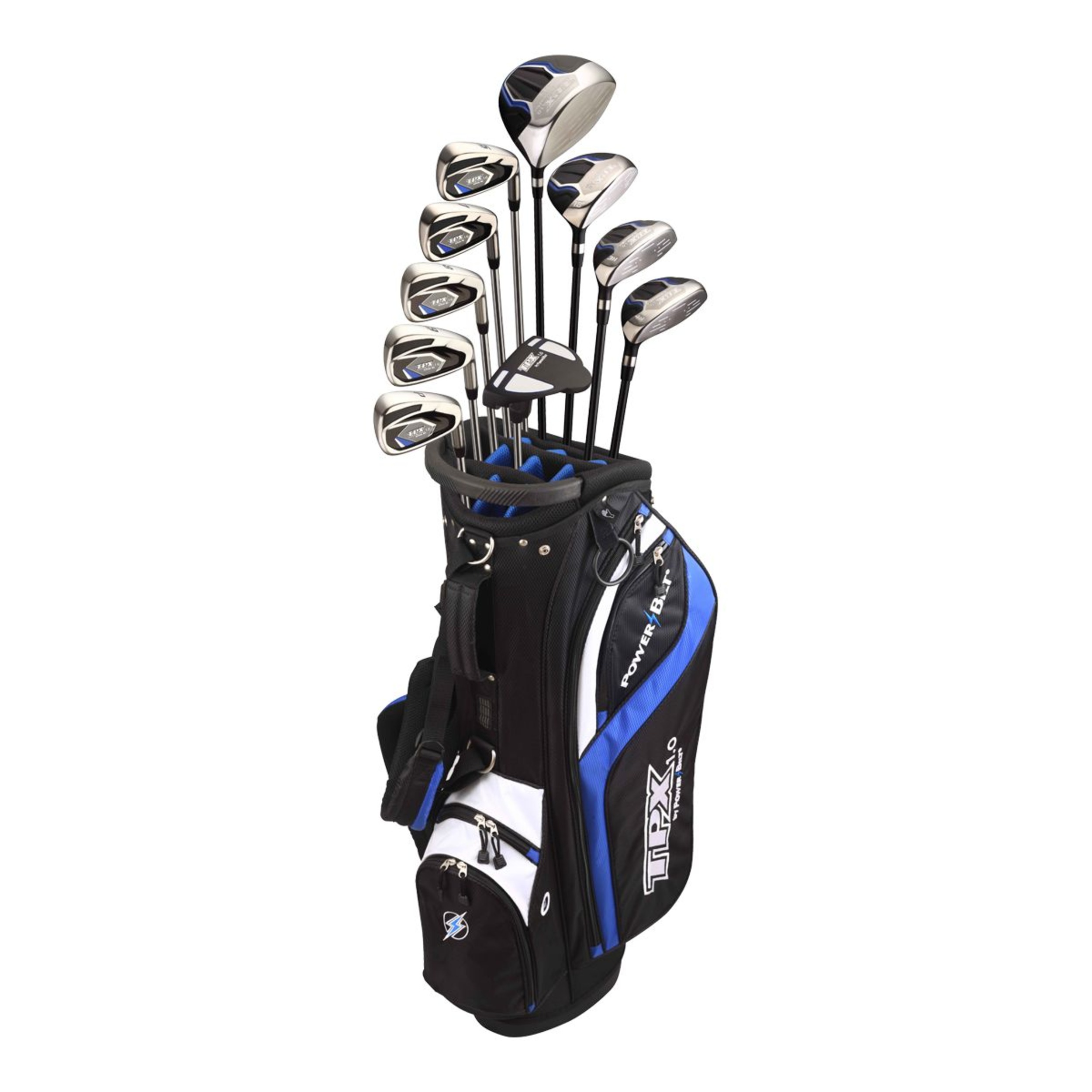 Powerbilt TPX 1.0 Complete Golf Set, ST Shirtl Irons, Bag Included