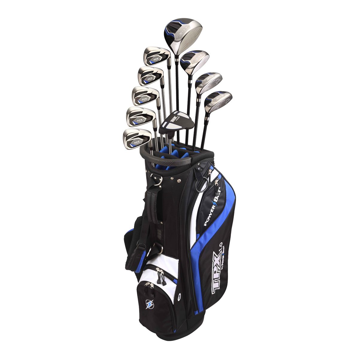Powerbilt TPX 1.0 Complete Golf Set, ST Shirtl Irons, Bag Included
