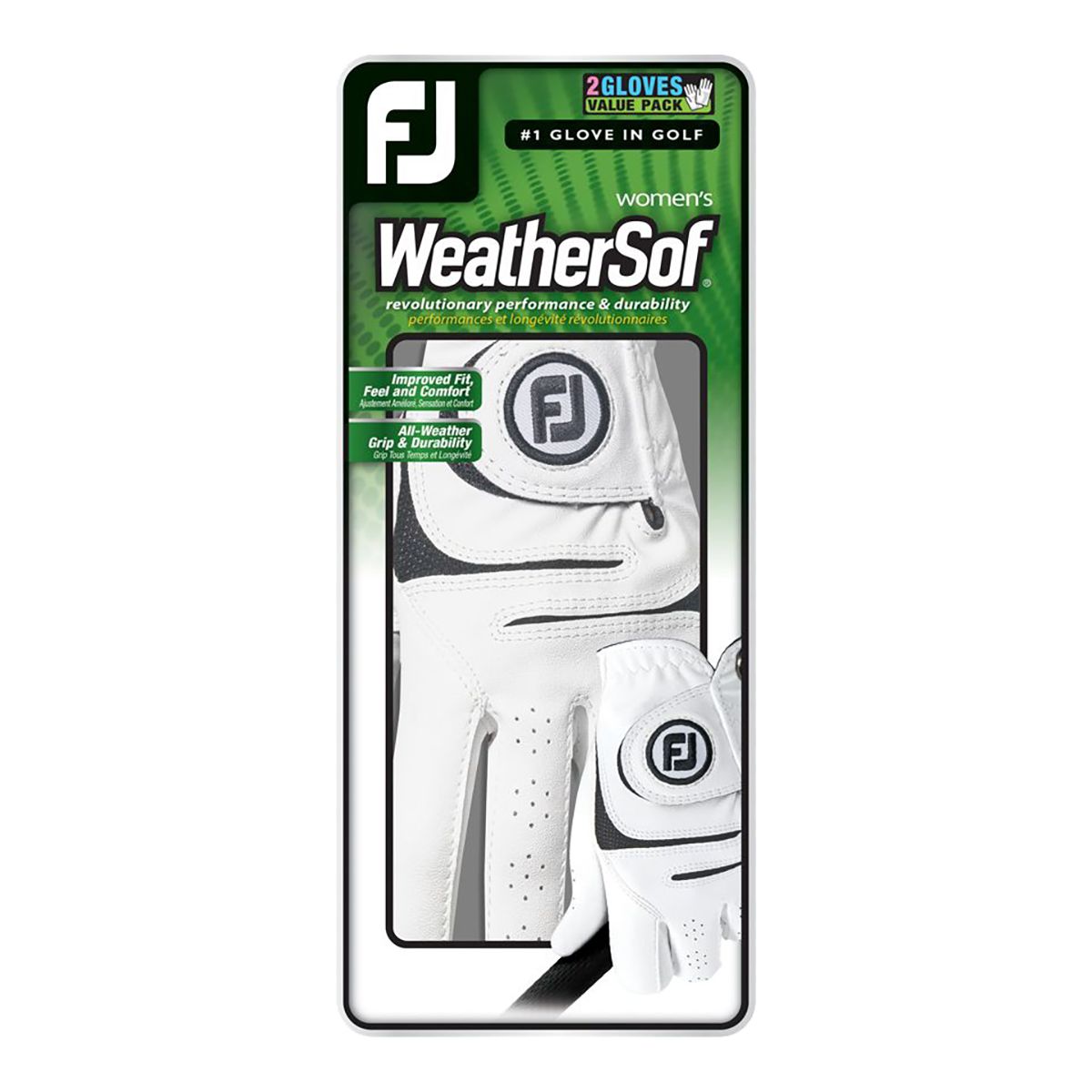 Footjoy Women's Weathersof 2-Pack Golf Gloves - Left Hand