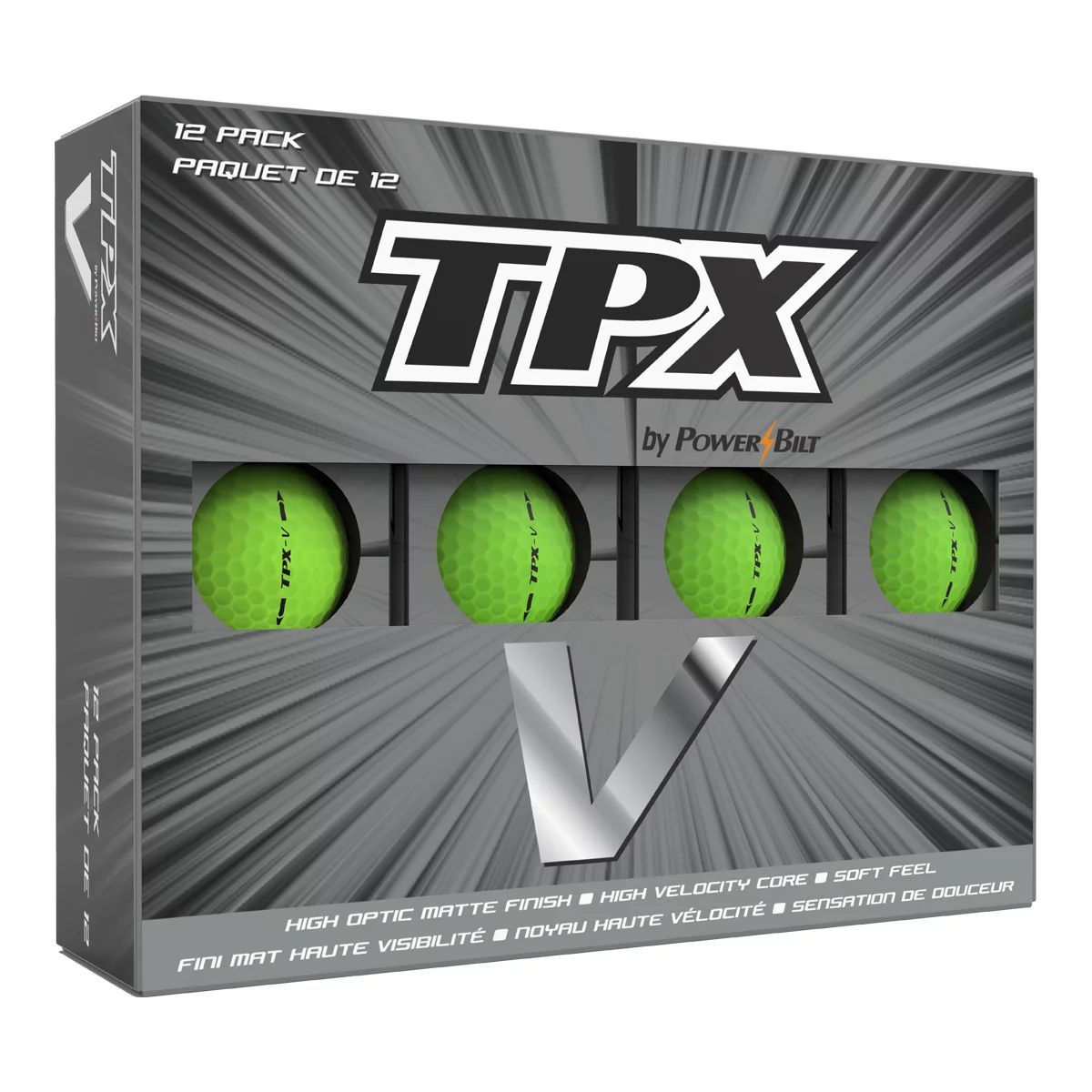 Powerbilt V High Optic Golf Balls, 12 Pack