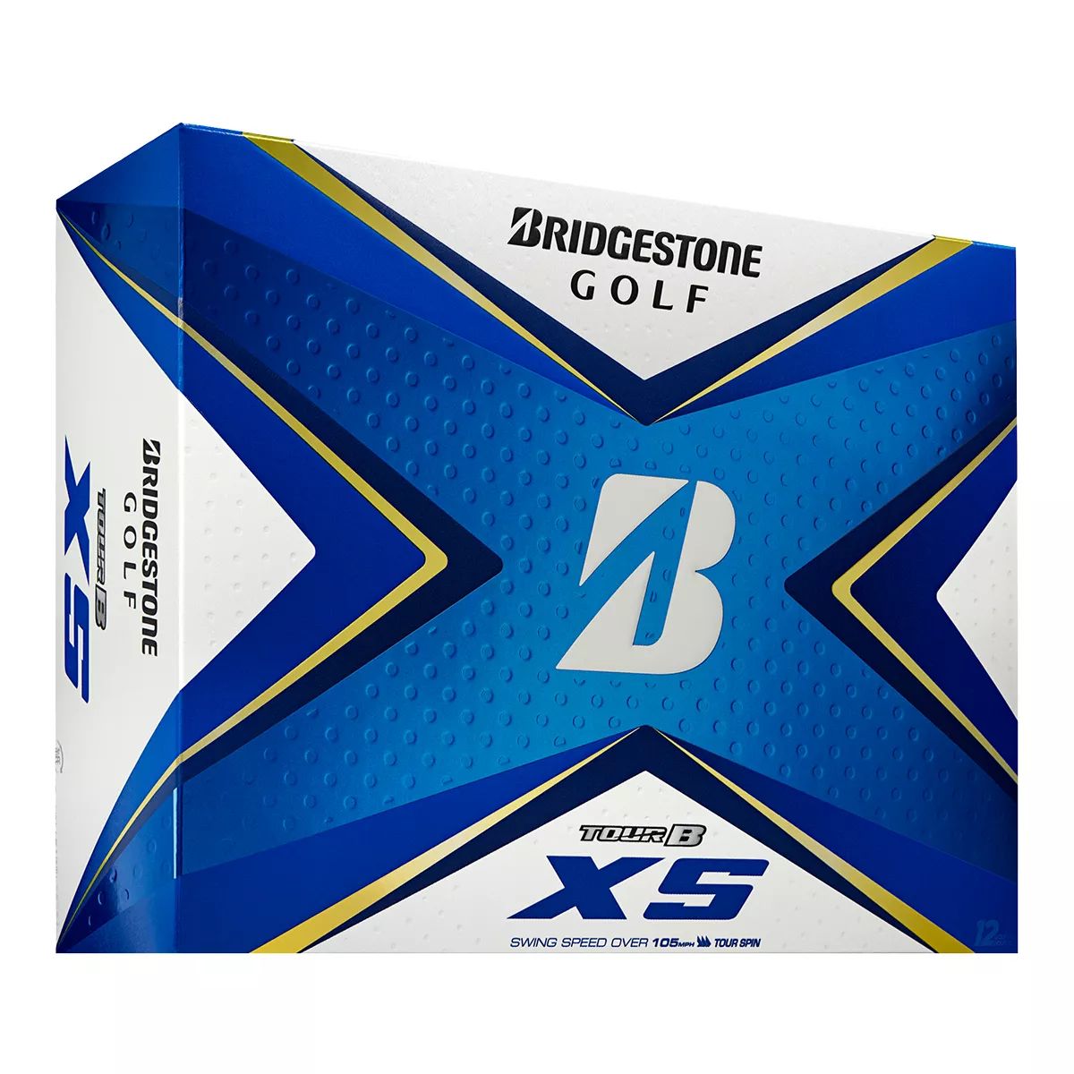 Bridgestone Tour B XS Golf Balls, 12 Pack Front_Three_Fourths_Angled_Right