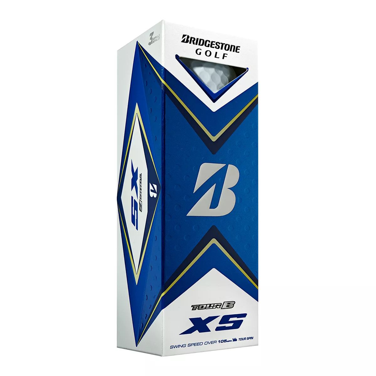 Bridgestone Tour B XS Golf Balls, 12 Pack Front_Three_Fourths_Angled_Right