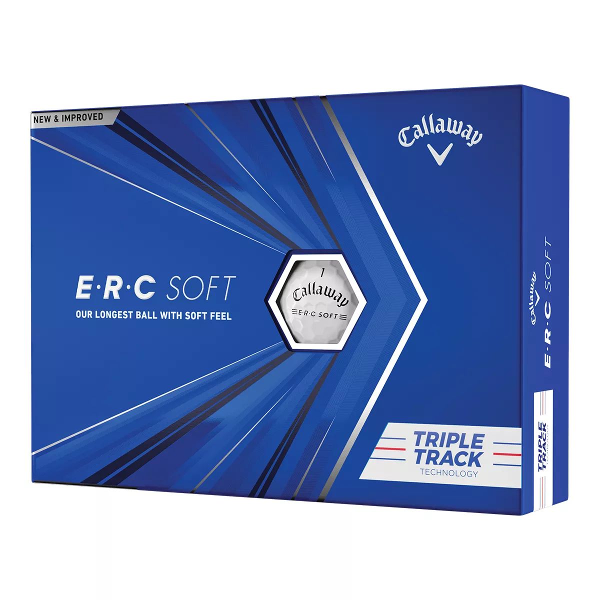 Callaway ERC Soft Triple Track Golf Balls, 12 Pack Front_Angled_Left
