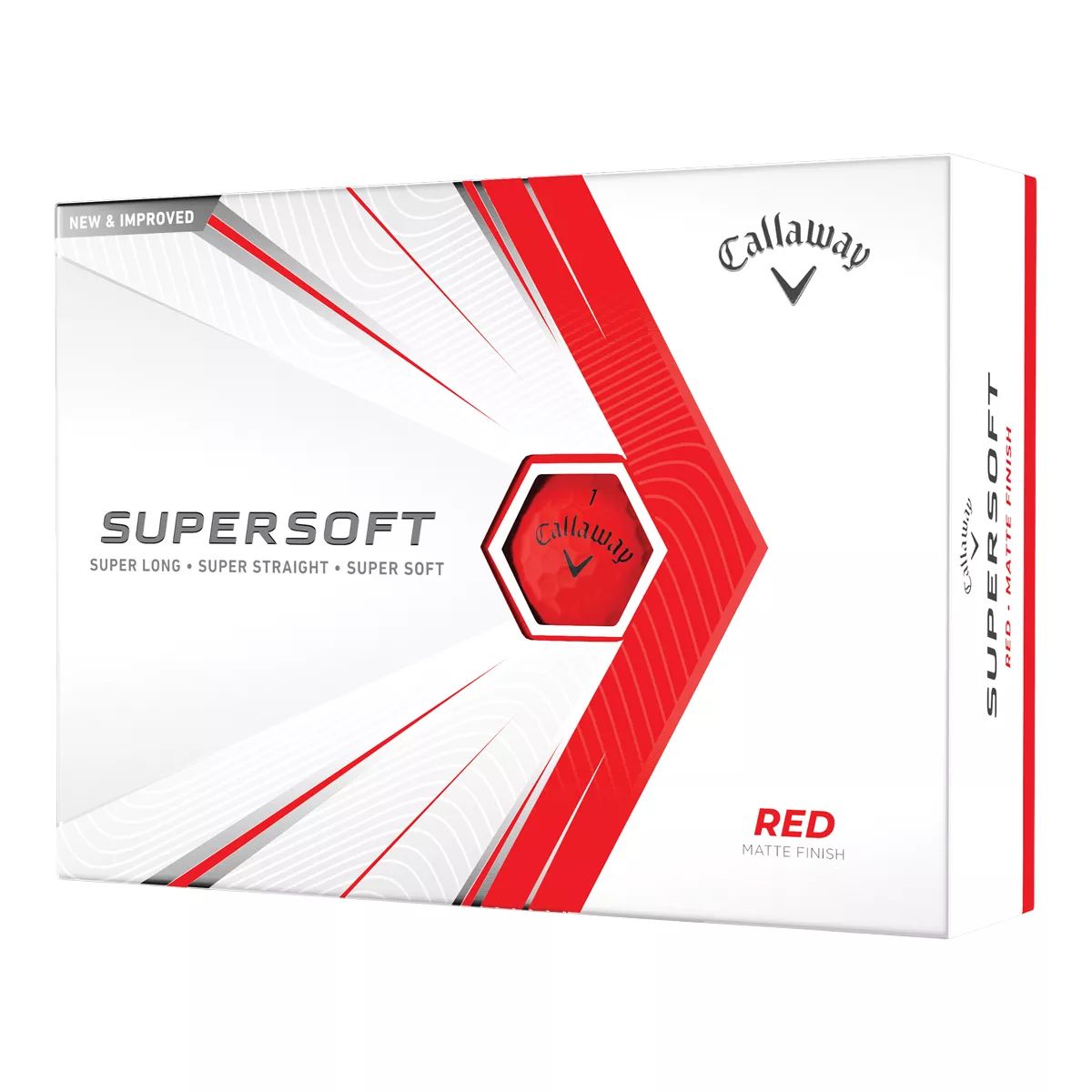 Callaway Supersoft Matte Golf Balls, 12 Pack Front_Angled_Left