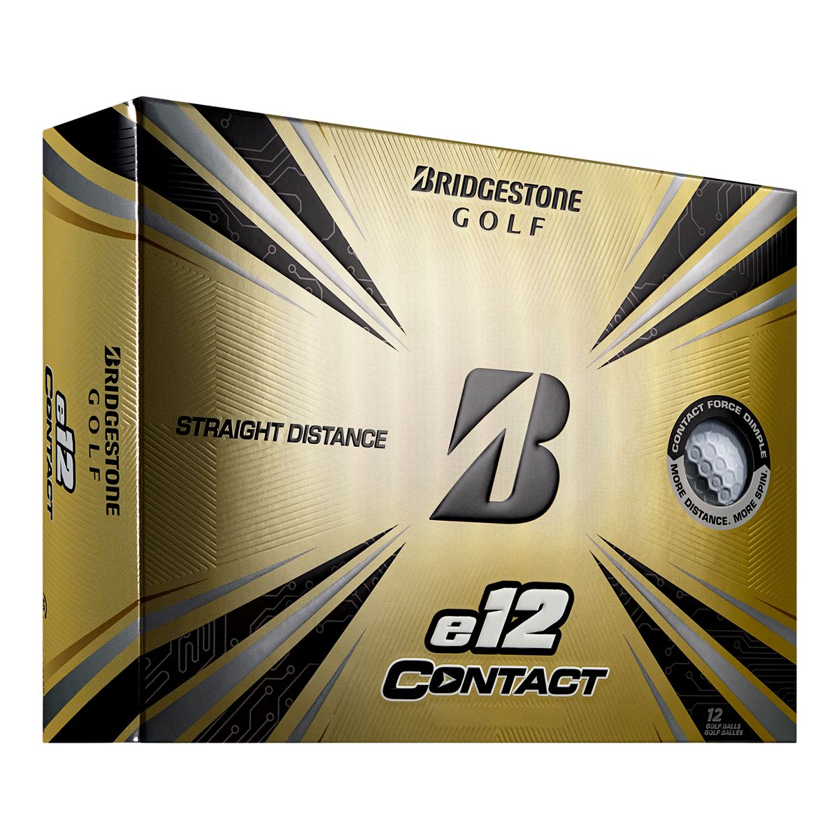 Bridgestone E12 Contact Golf Balls, 12 Pack Front_Angled_Right