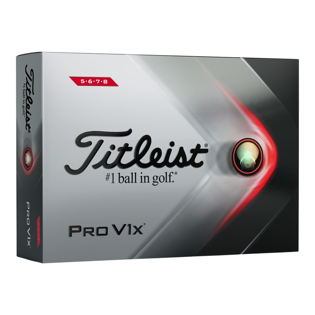 Titleist Pro V1X High # Golf Balls, 12 Pack Front_Angled_Right