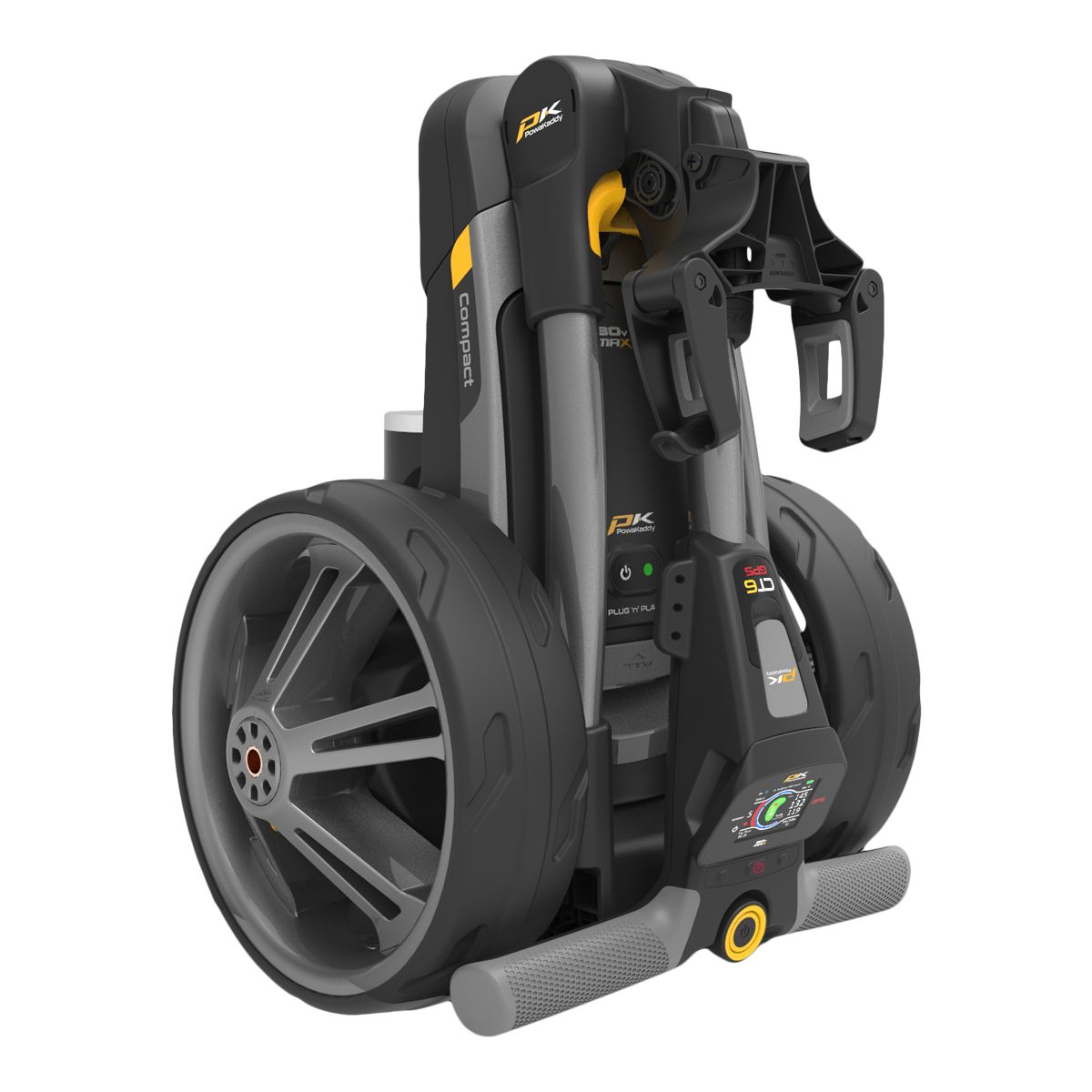 PowaKaddy CT6 GPS EBS Electric Golf Cart Back_Angled_Left