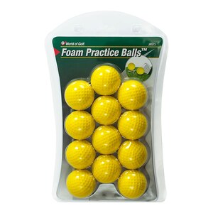 Jef Golf Dimpled Foam Practice Balls - 12 Pack
