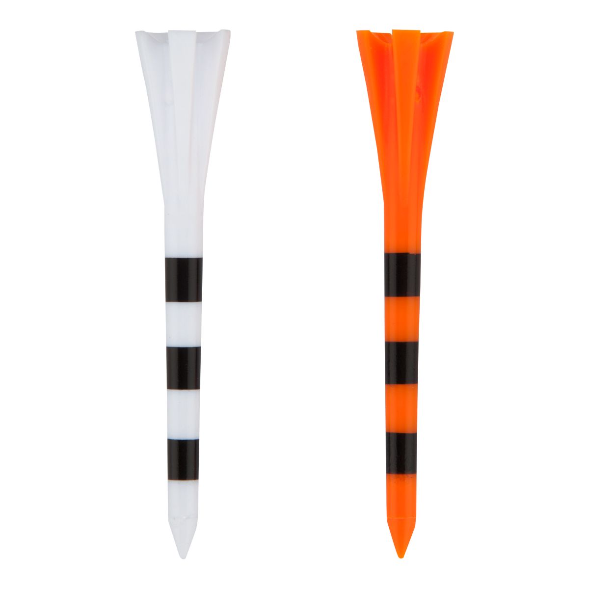 2 3/4" Mixed Striped Tee 40 Pack - White/Orange