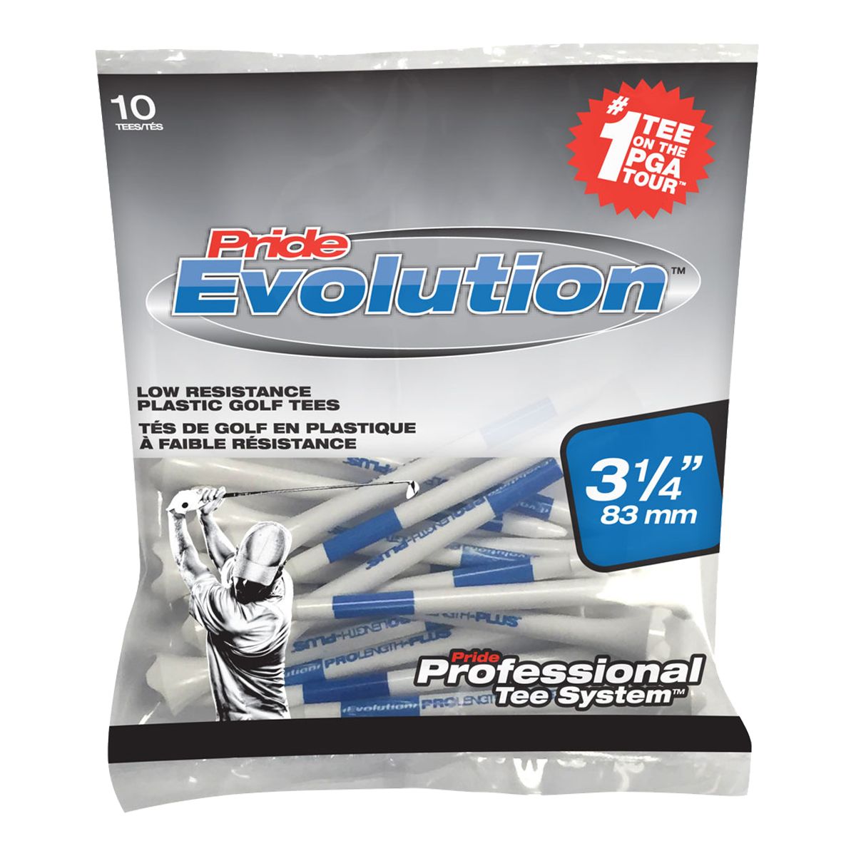 Pride PTS 3 1/4" Jumbo Golf Tees 135-Pack Front_Flat