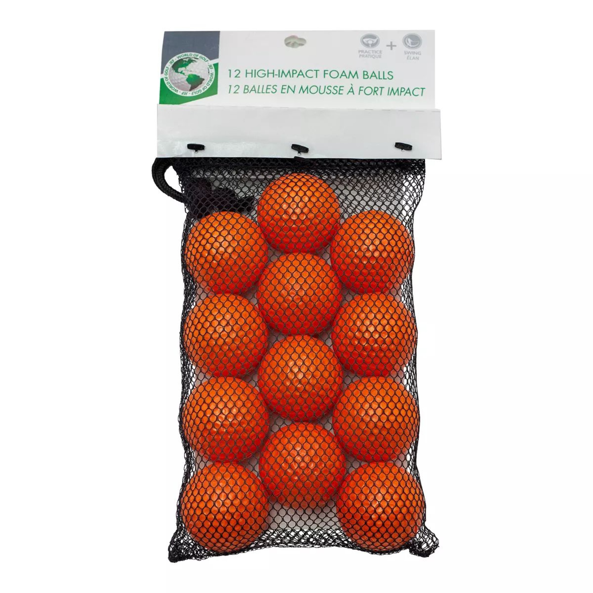Jef Hi-Impact Foam Practice Golf Balls - 12 Pack Front_Flat
