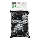 Jef Hi-Impact Whiffle Golf Balls - Black/White Front_Flat